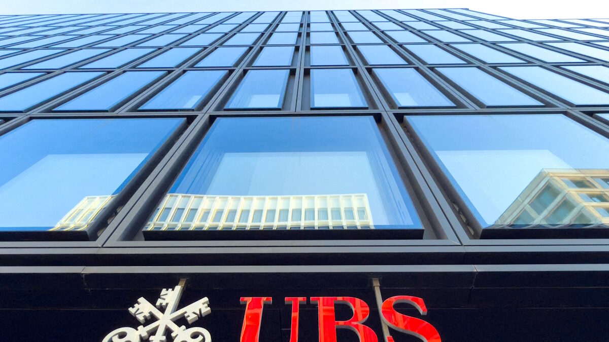 FILE PHOTO: The logo of Swiss bank UBS is seen in Zurich, Switzerland, May 1, 2025.
