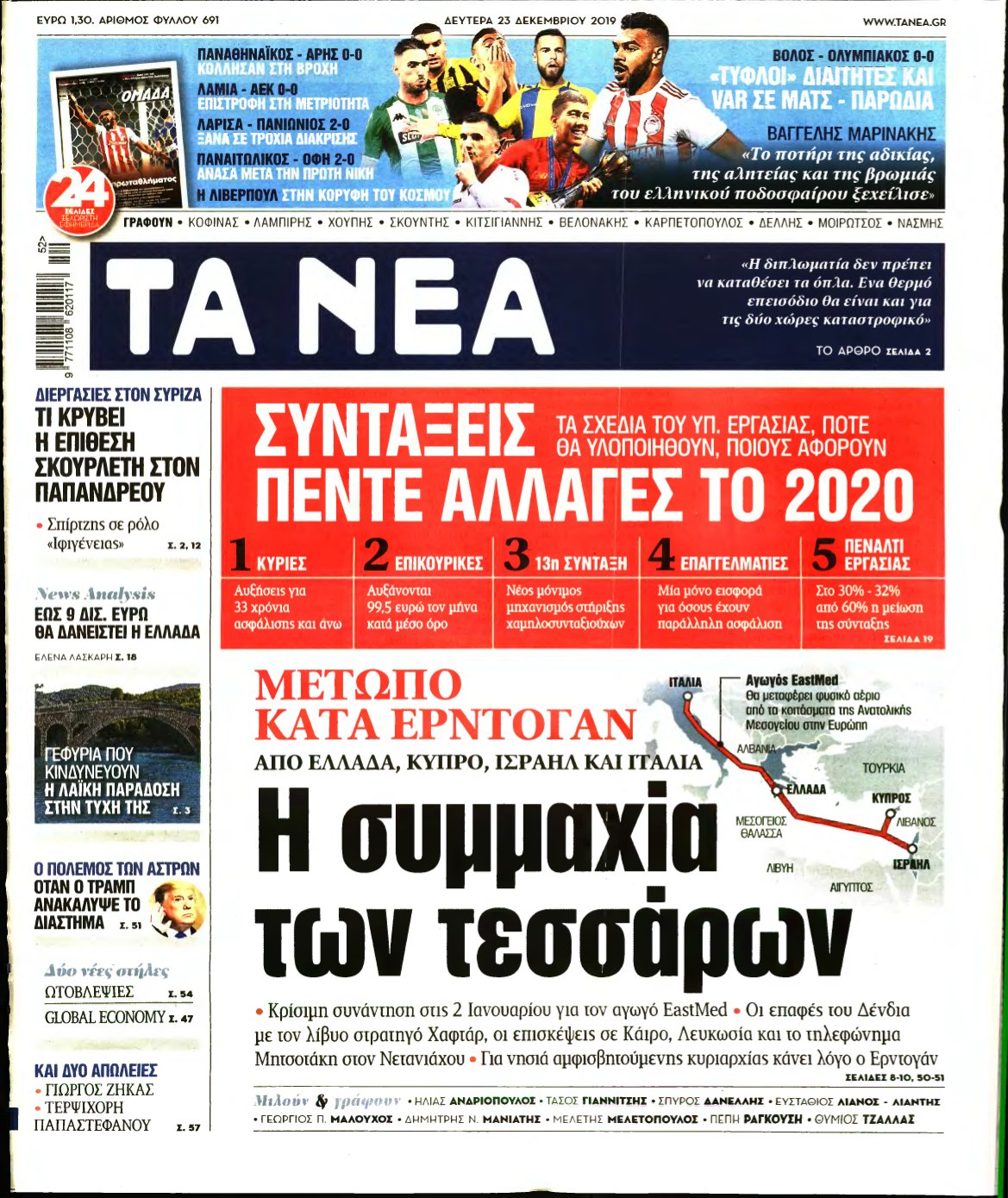 ΤΑ ΝΕΑ – 23/12/2019