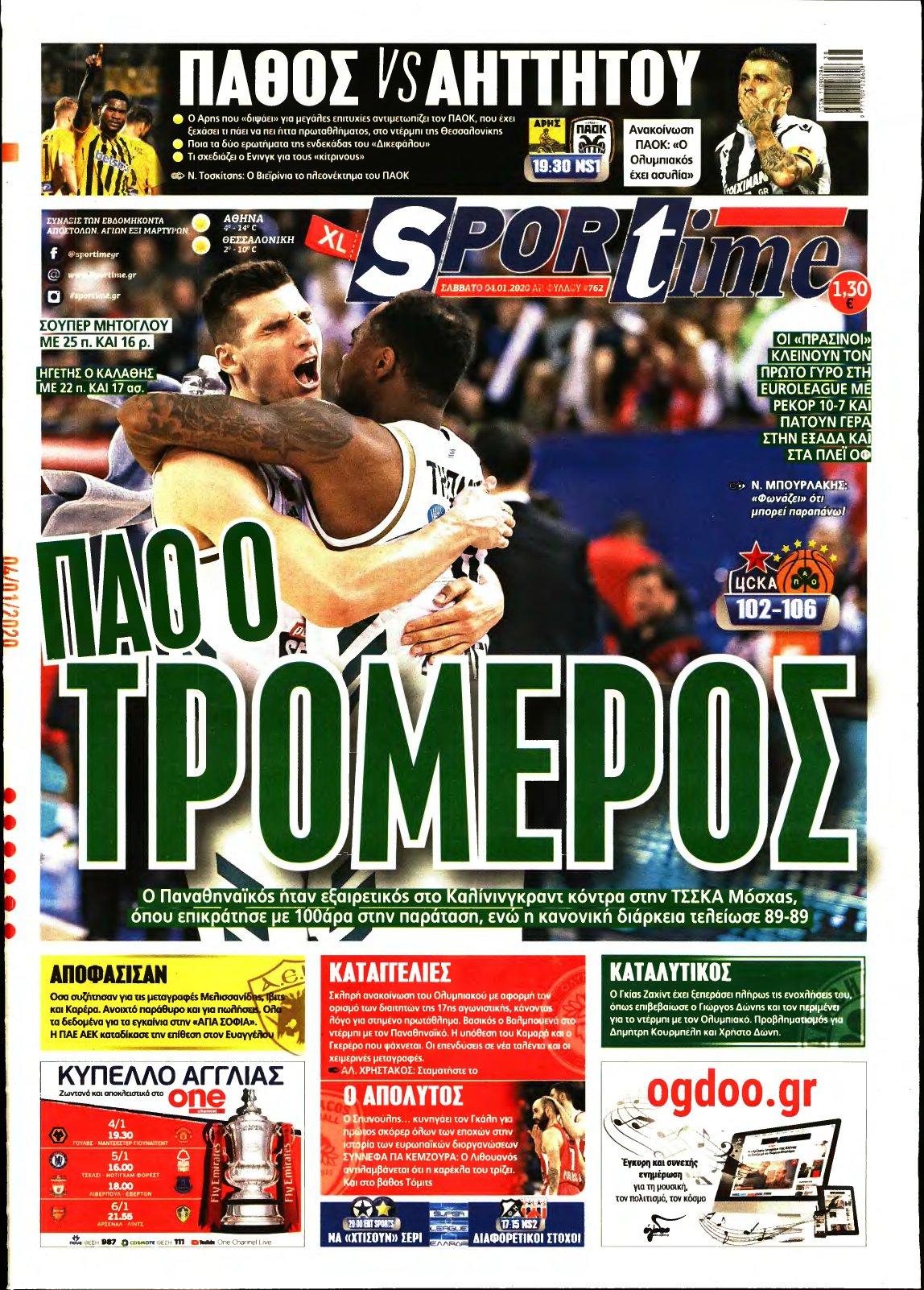 SPORTIME – 04/01/2020