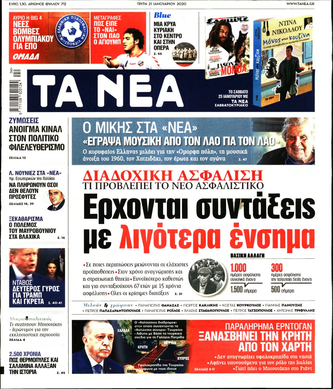 ΤΑ ΝΕΑ – 21/01/2020