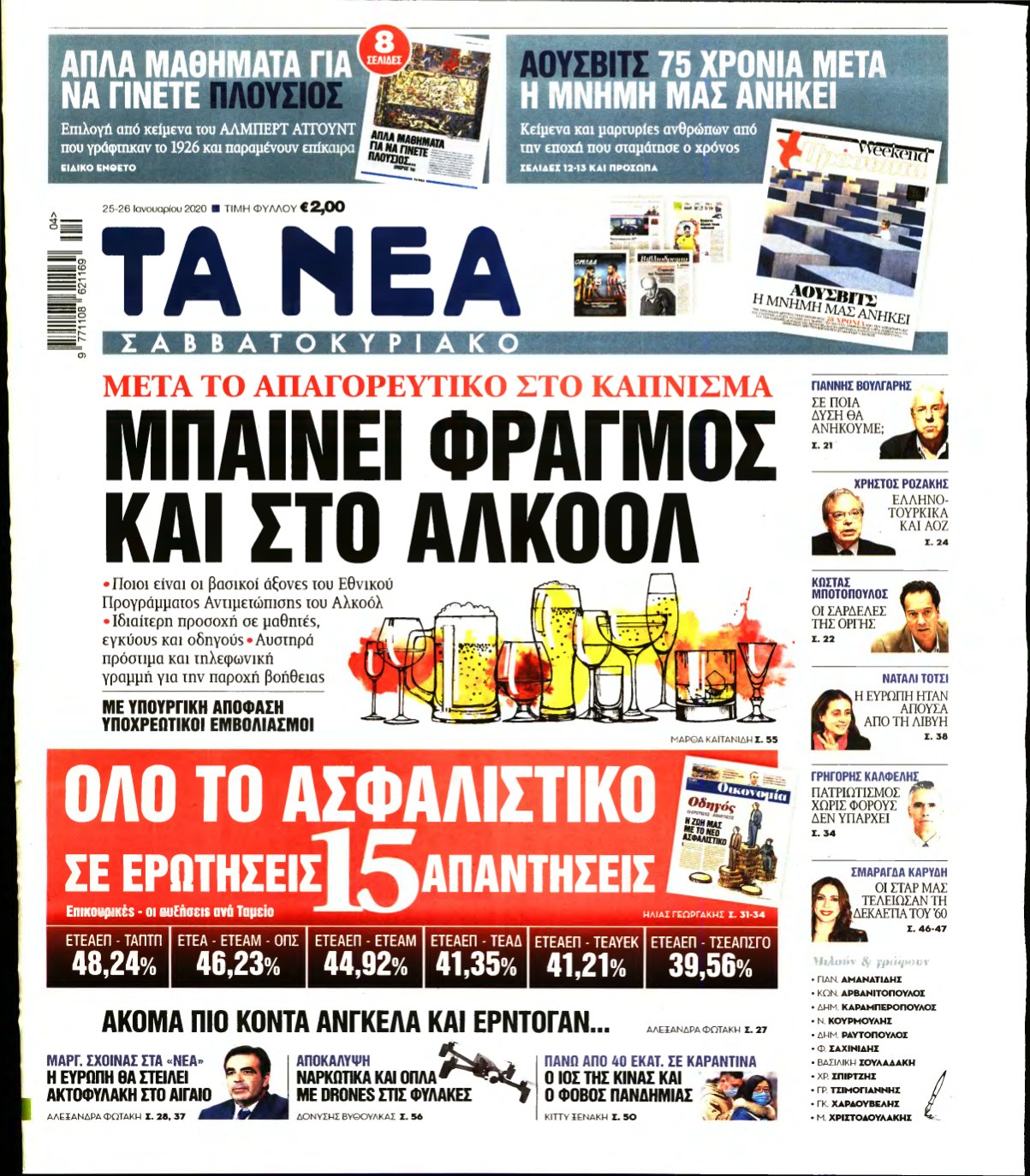 ΤΑ ΝΕΑ – 25/01/2020