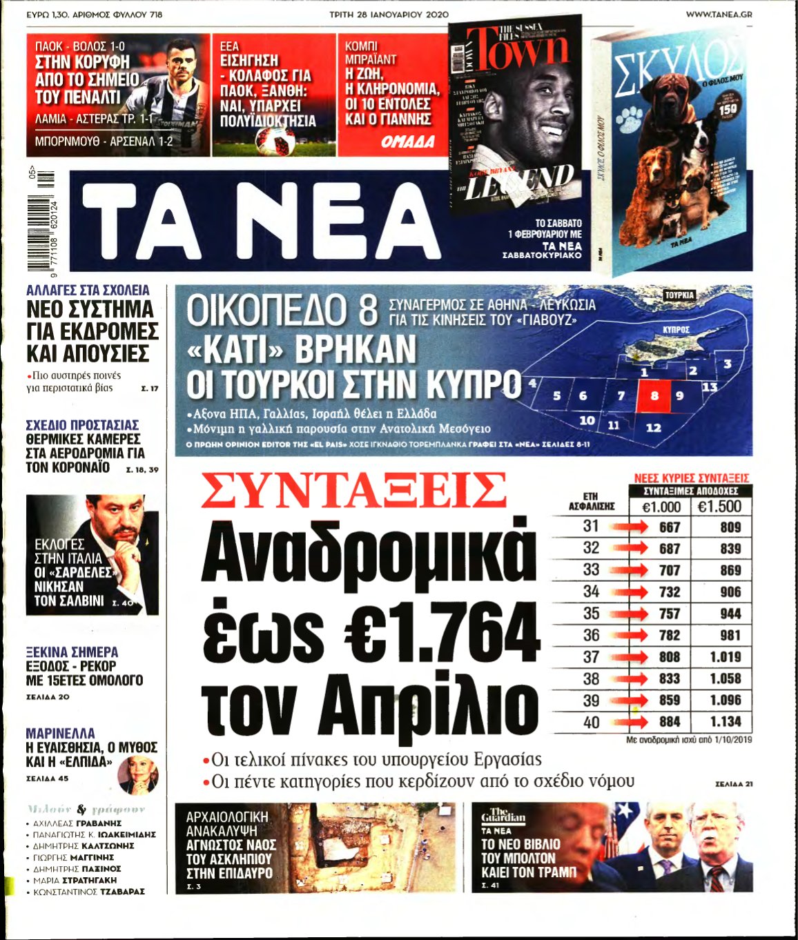 ΤΑ ΝΕΑ – 28/01/2020