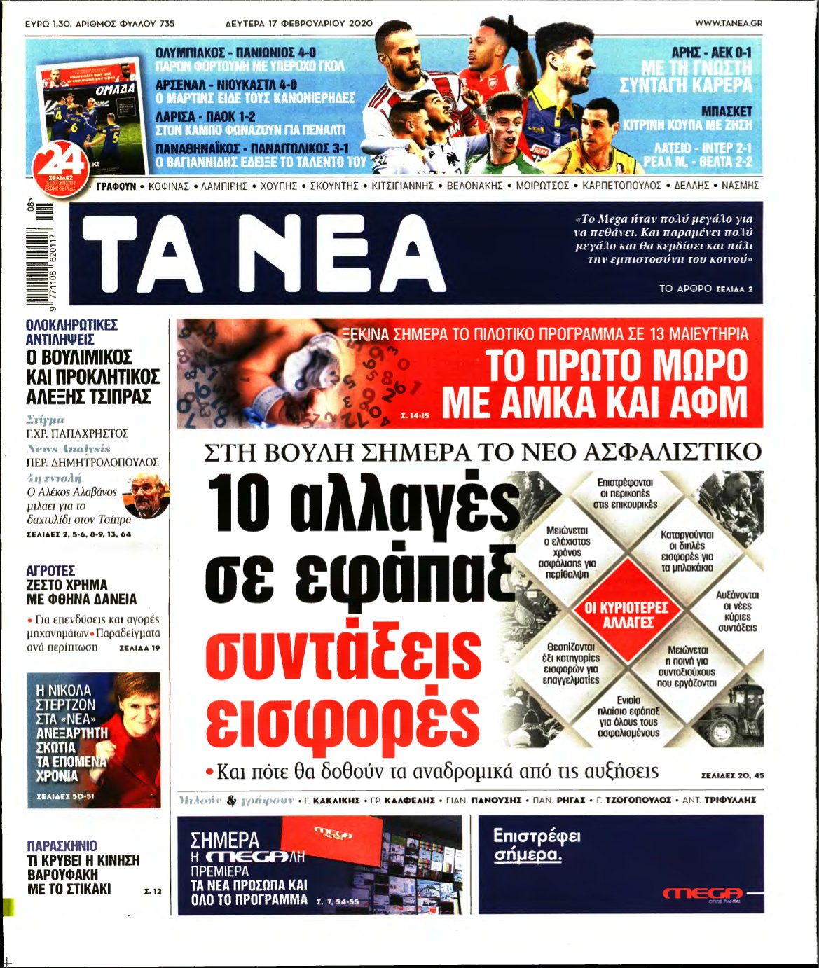 ΤΑ ΝΕΑ – 17/02/2020