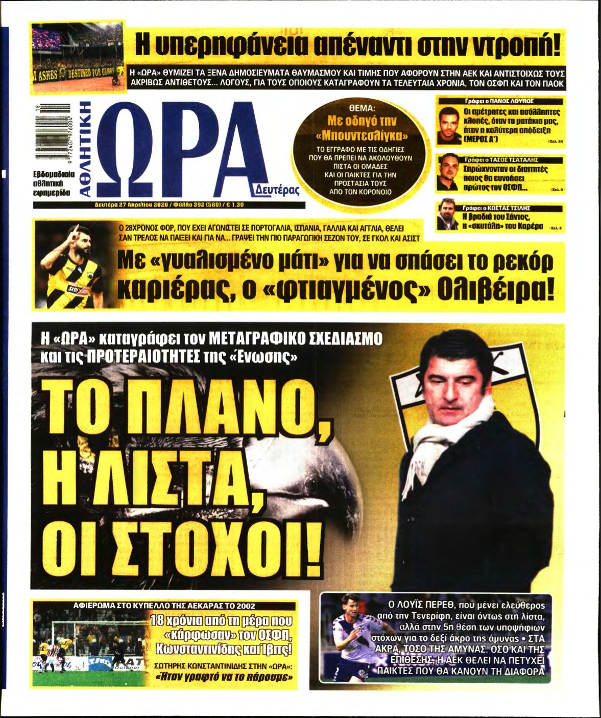 ΩΡΑ ΤΩΝ ΣΠΟΡ – 27/04/2020