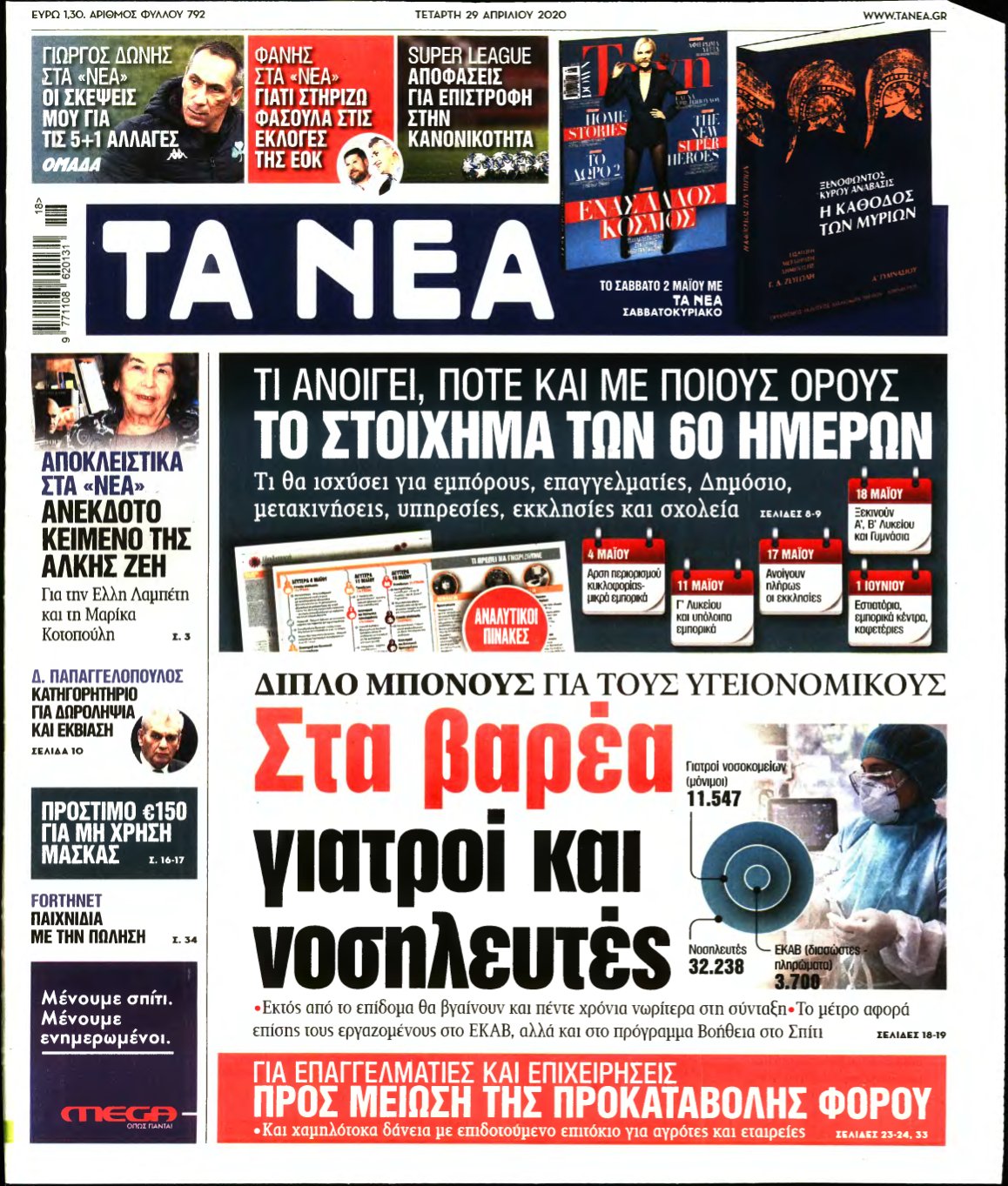 ΤΑ ΝΕΑ – 29/04/2020