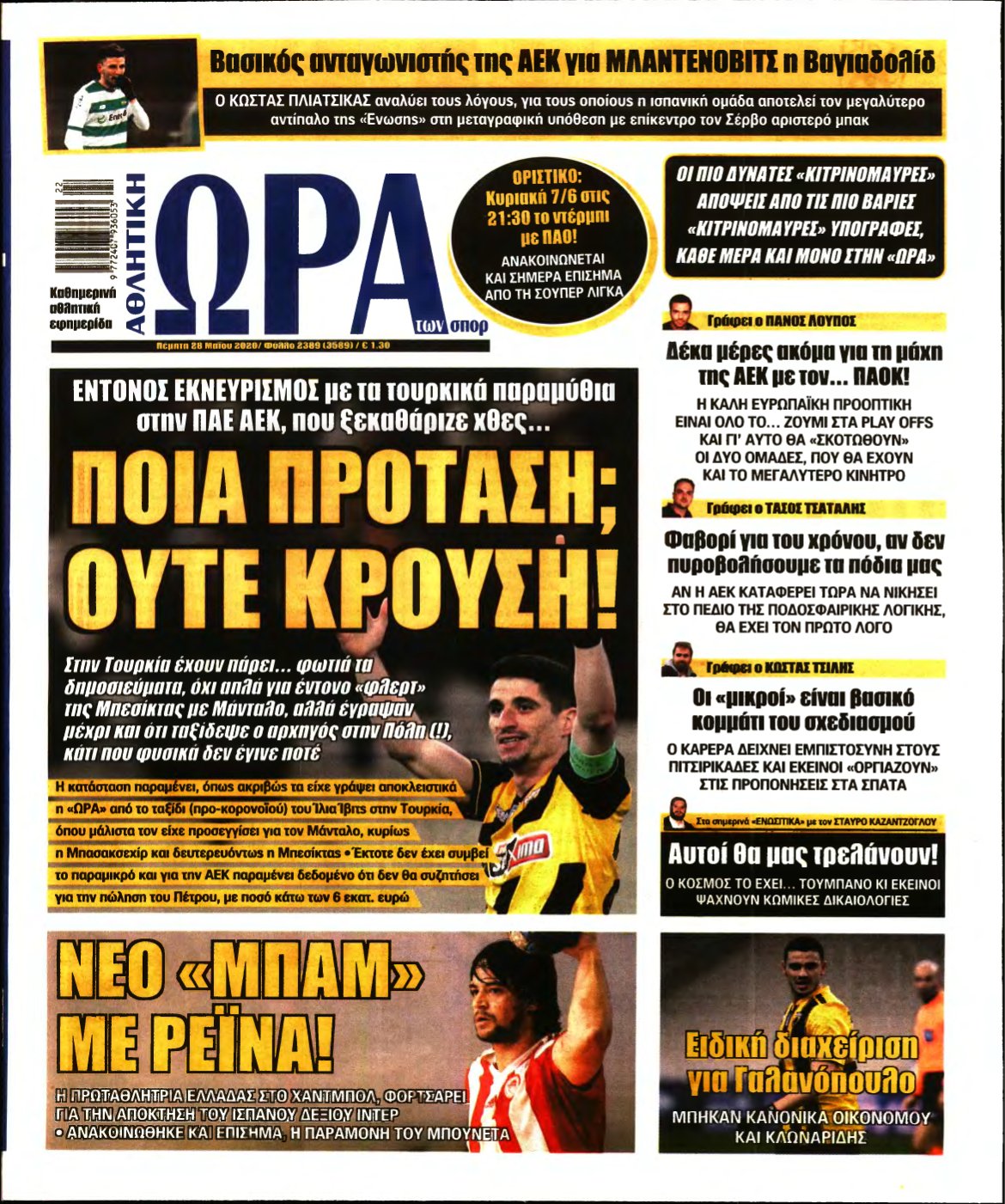 ΩΡΑ ΤΩΝ ΣΠΟΡ – 28/05/2020