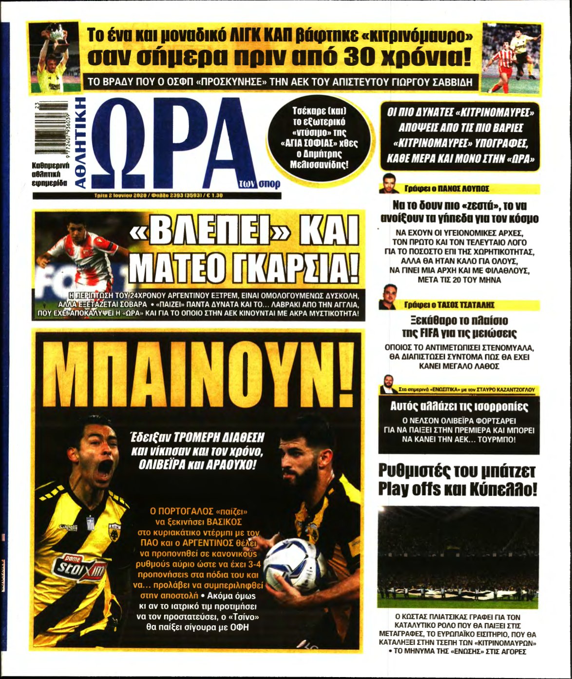 ΩΡΑ ΤΩΝ ΣΠΟΡ – 02/06/2020
