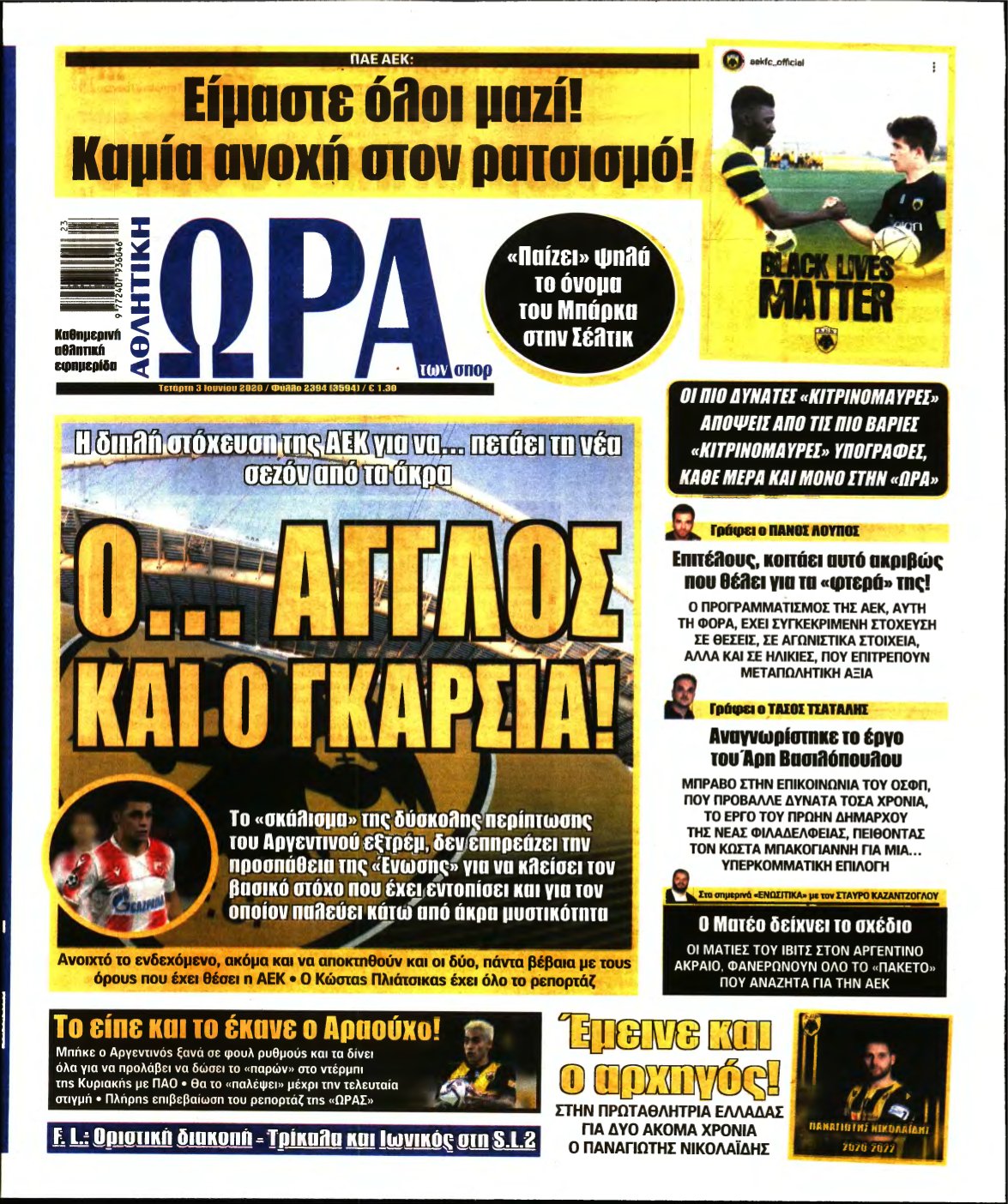 ΩΡΑ ΤΩΝ ΣΠΟΡ – 03/06/2020