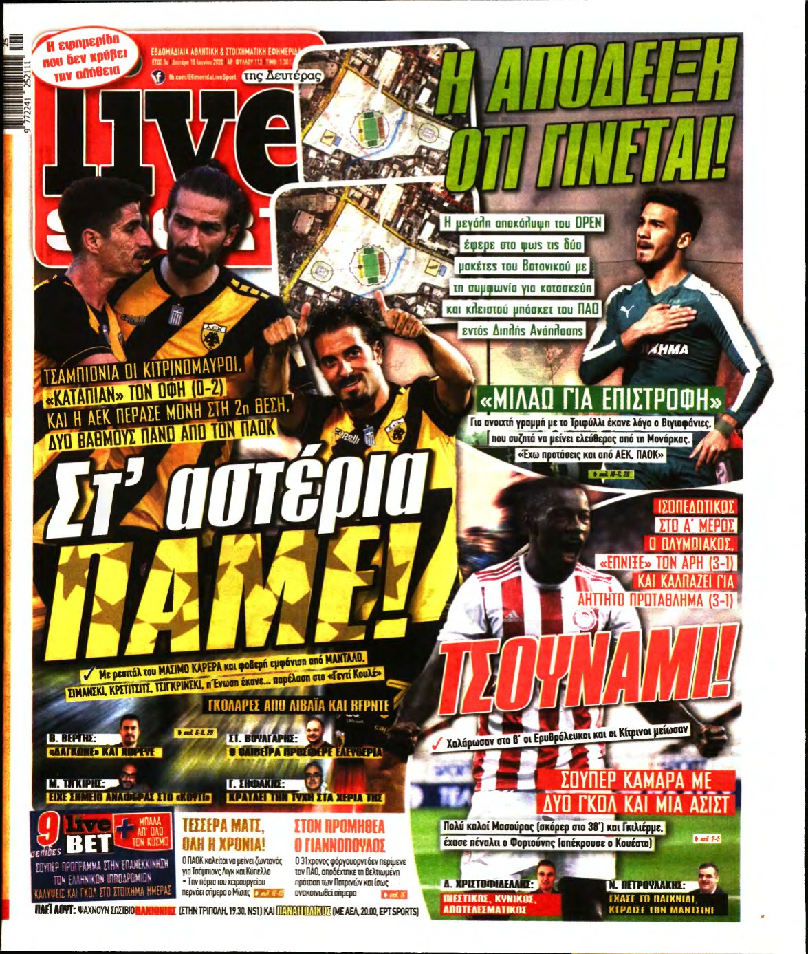 LIVE SPORT – 15/06/2020