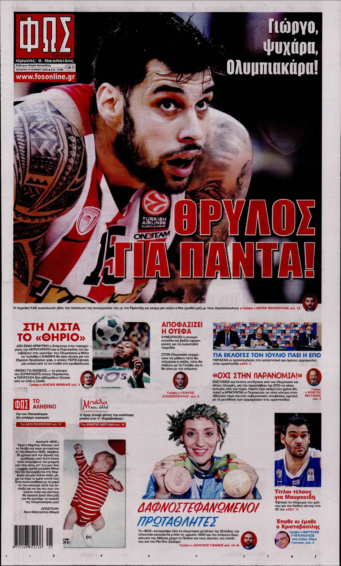 ΦΩΣ ΤΩΝ ΣΠΟΡ – 17/06/2020