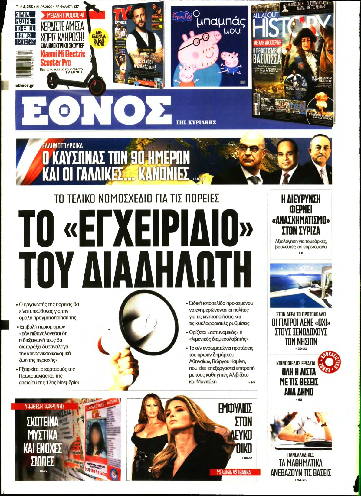ΕΘΝΟΣ ΚΥΡΙΑΚΗΣ – 21/06/2020