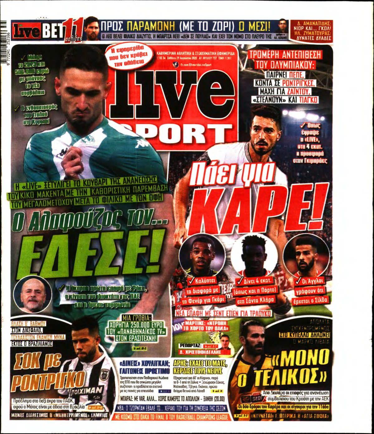 LIVE SPORT – 29/08/2020