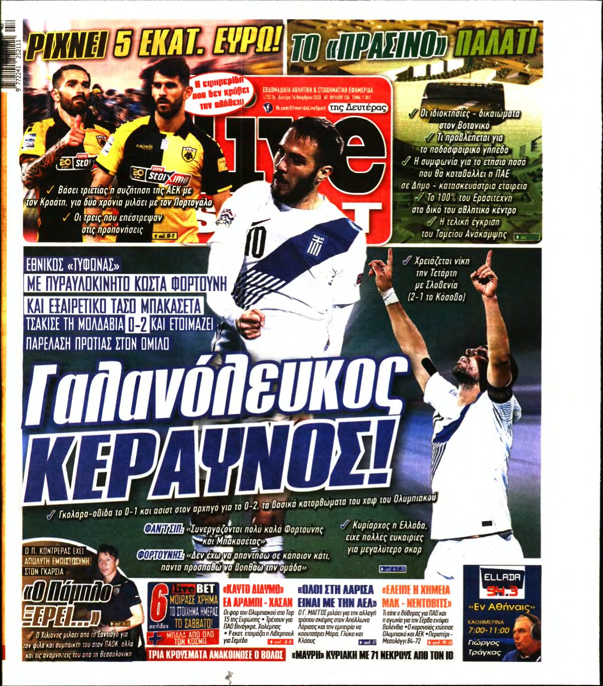 LIVE SPORT – 16/11/2020