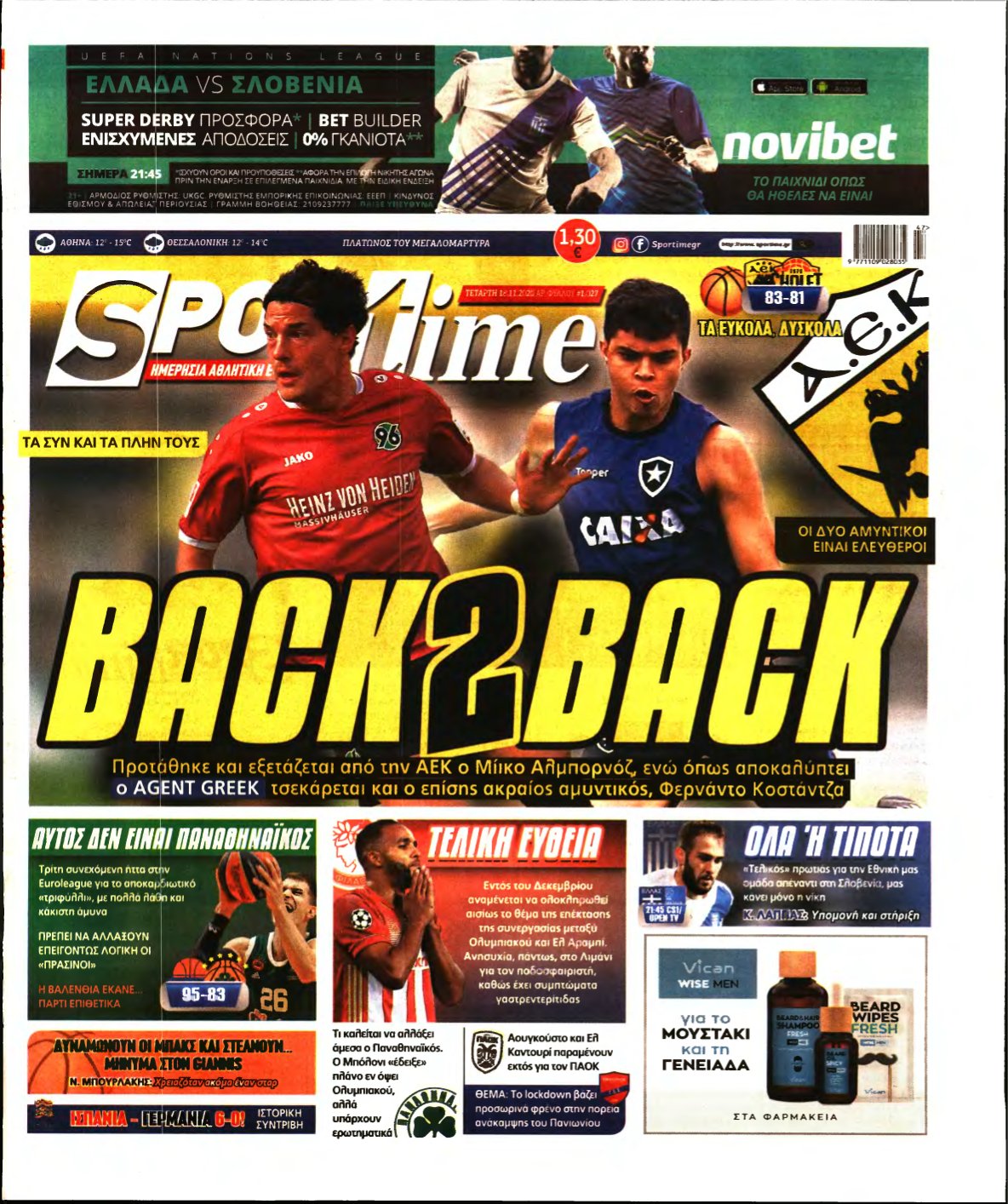 SPORTIME – 18/11/2020