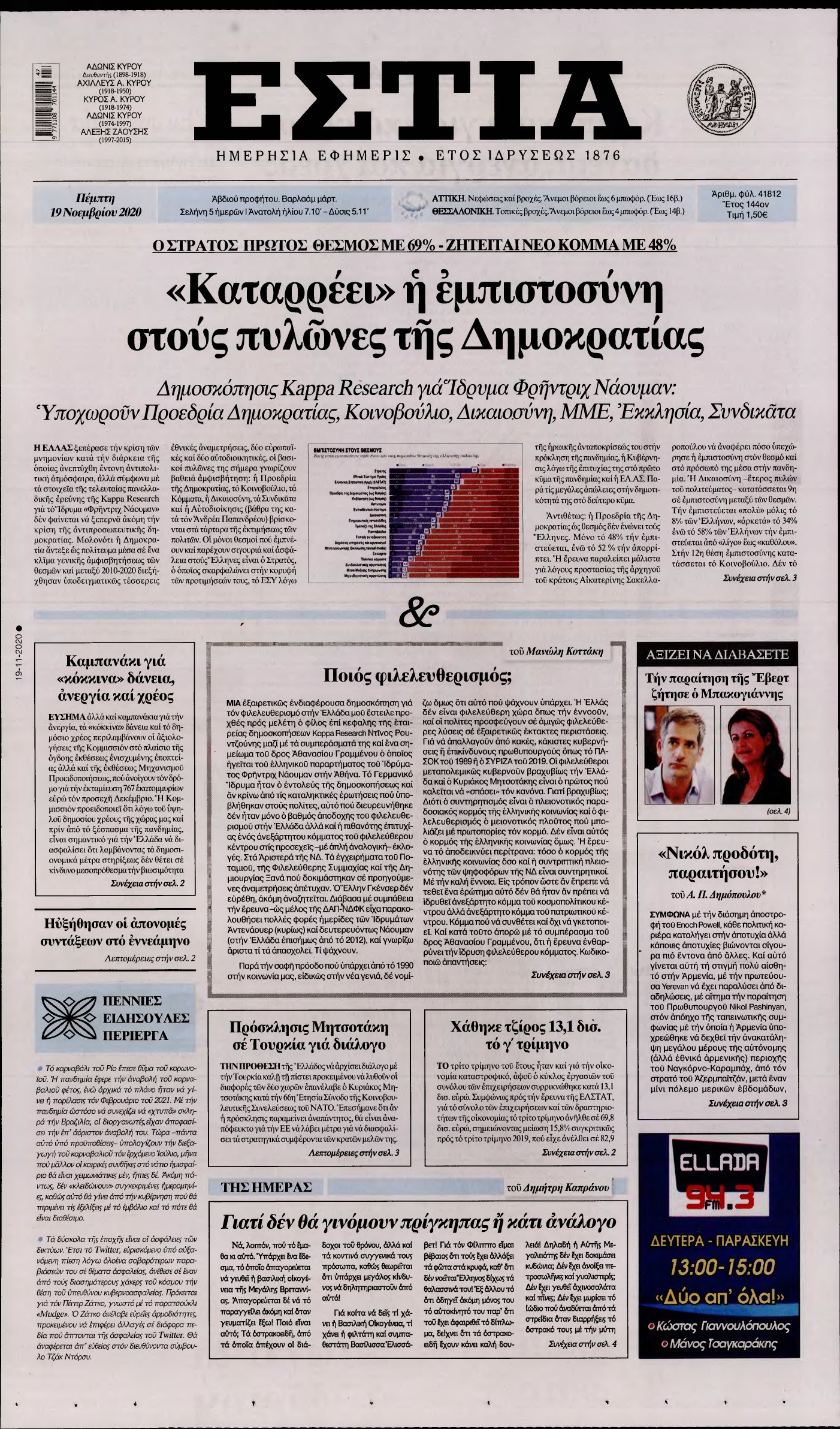 ΕΣΤΙΑ – 19/11/2020