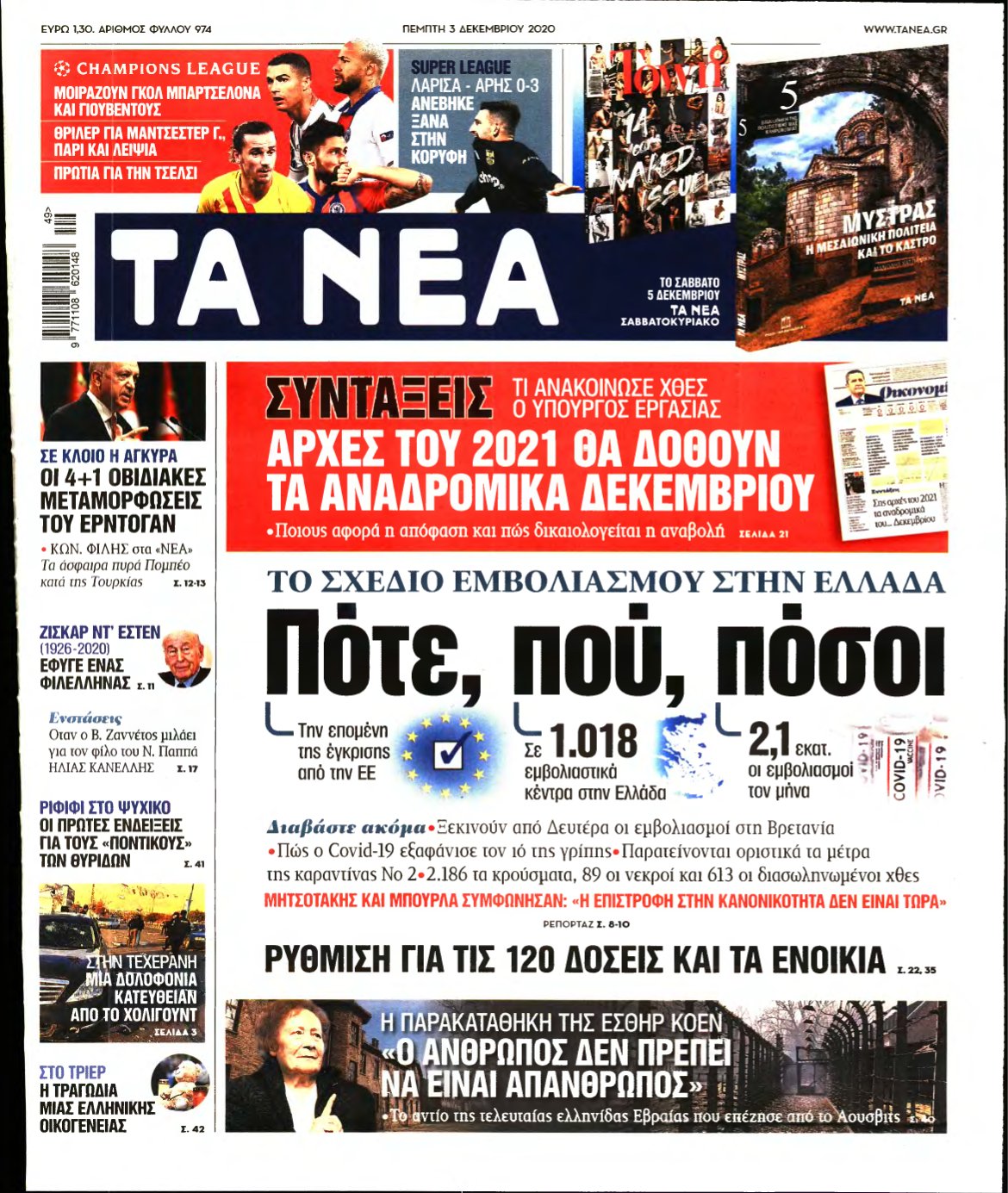 ΤΑ ΝΕΑ – 03/12/2020