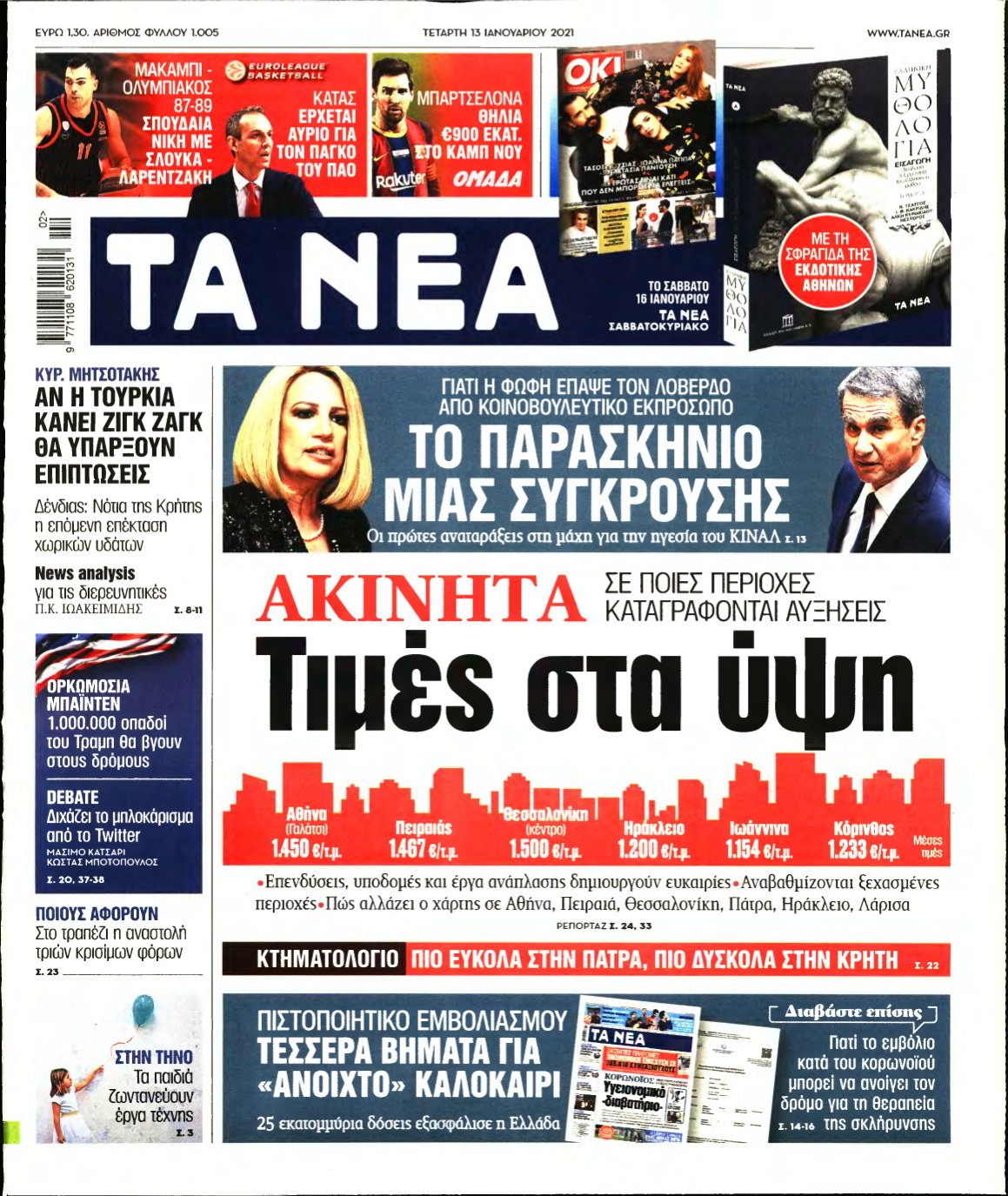 ΤΑ ΝΕΑ – 13/01/2021