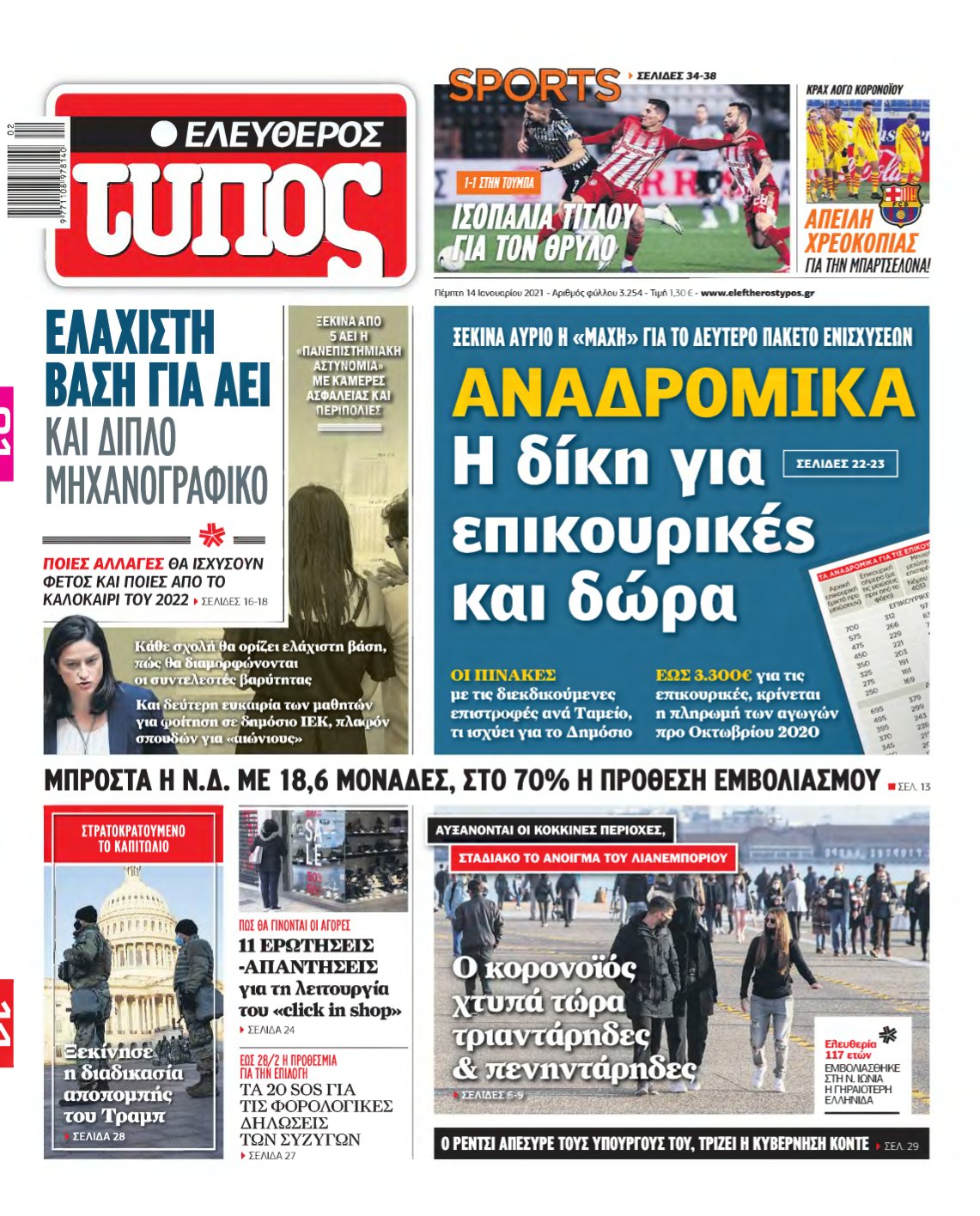 ΕΛΕΥΘΕΡΟΣ ΤΥΠΟΣ – 14/01/2021