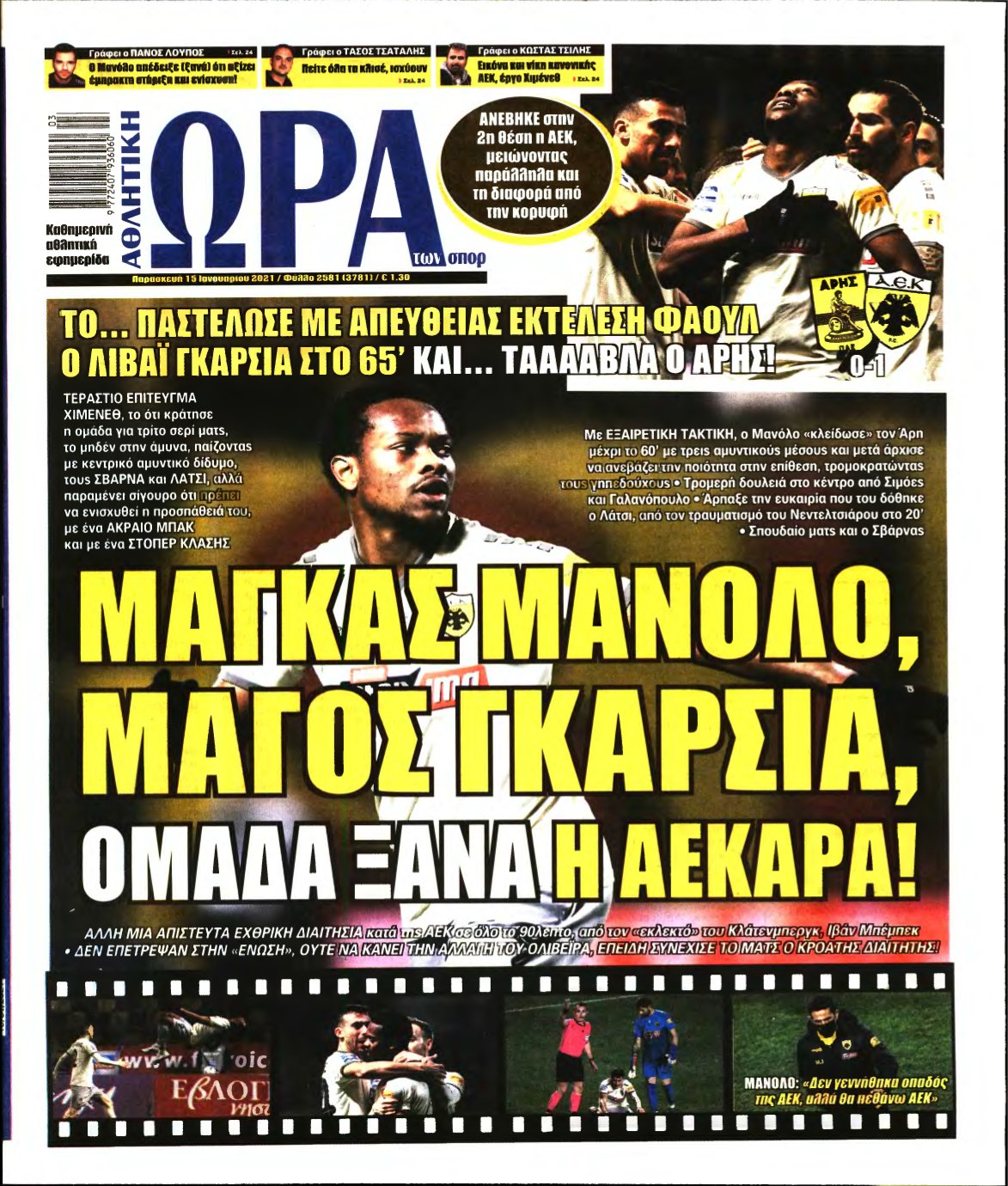 ΩΡΑ ΤΩΝ ΣΠΟΡ – 15/01/2021