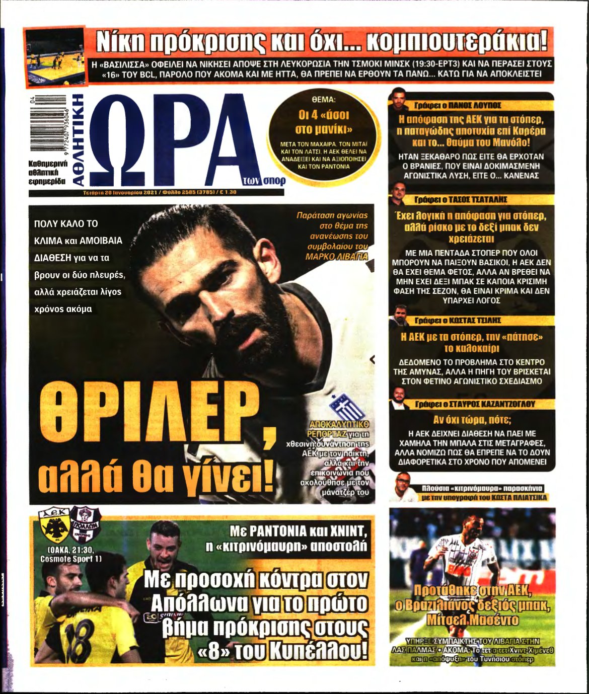ΩΡΑ ΤΩΝ ΣΠΟΡ – 20/01/2021