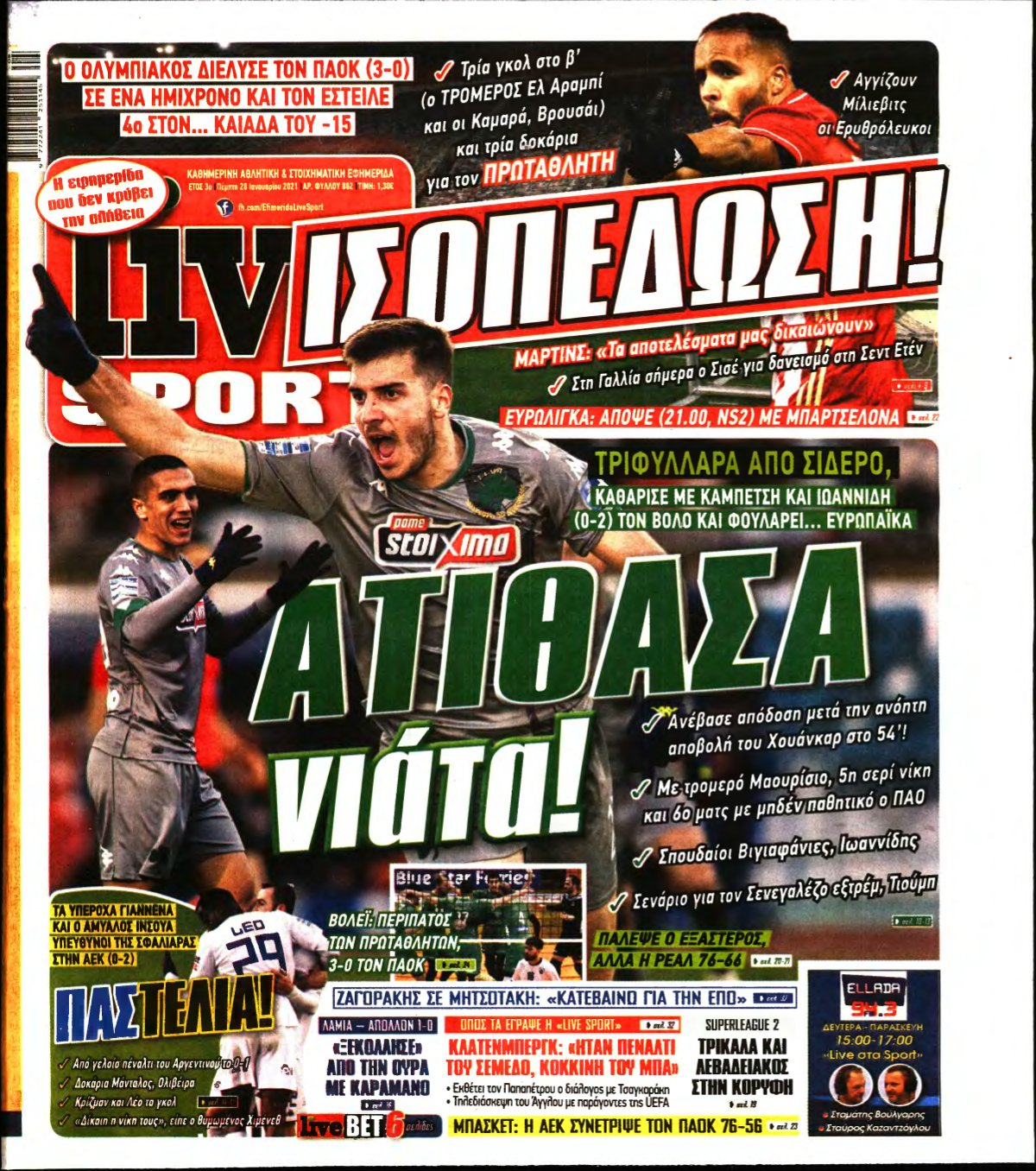 LIVE SPORT – 28/01/2021