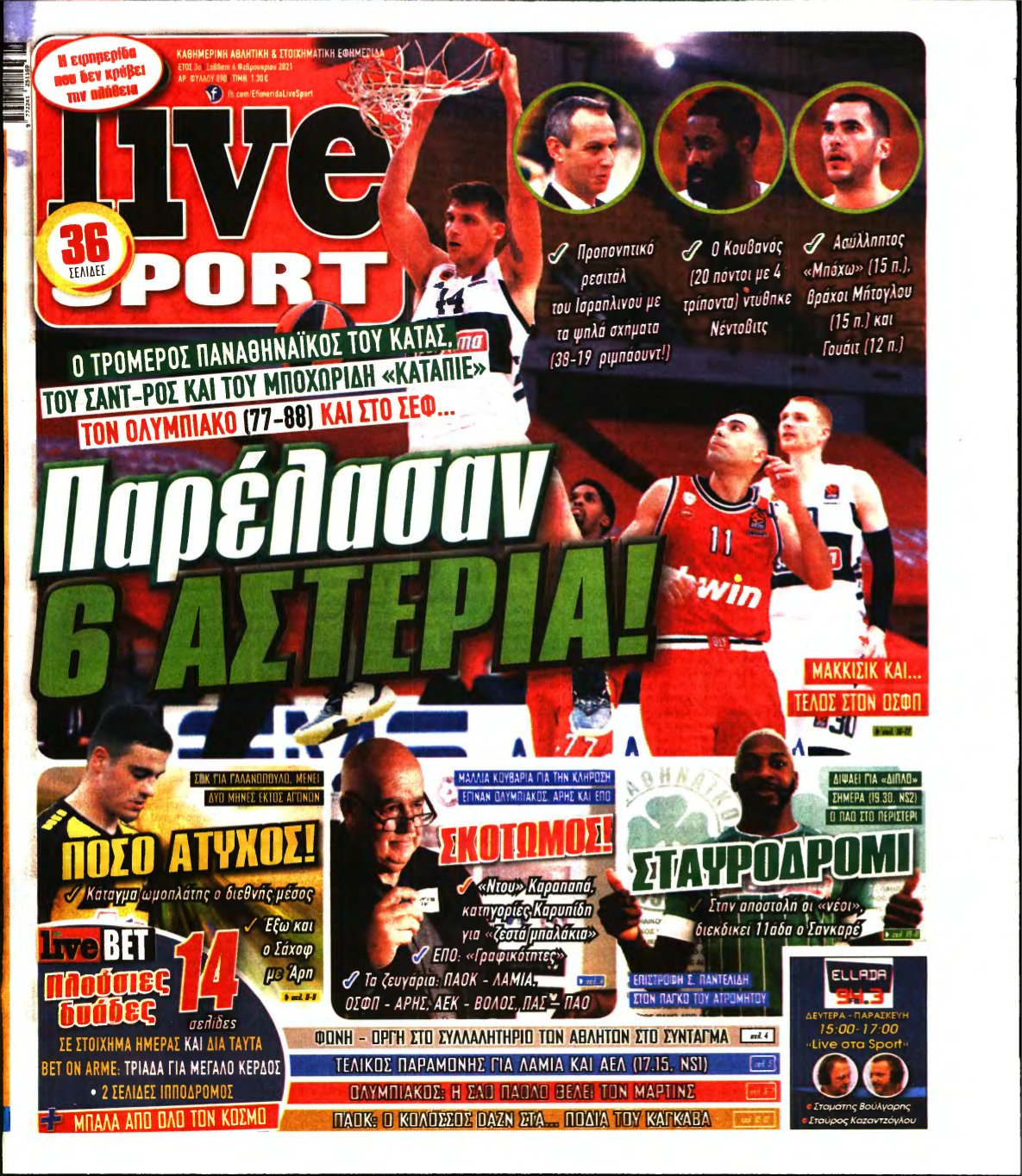 LIVE SPORT – 06/02/2021