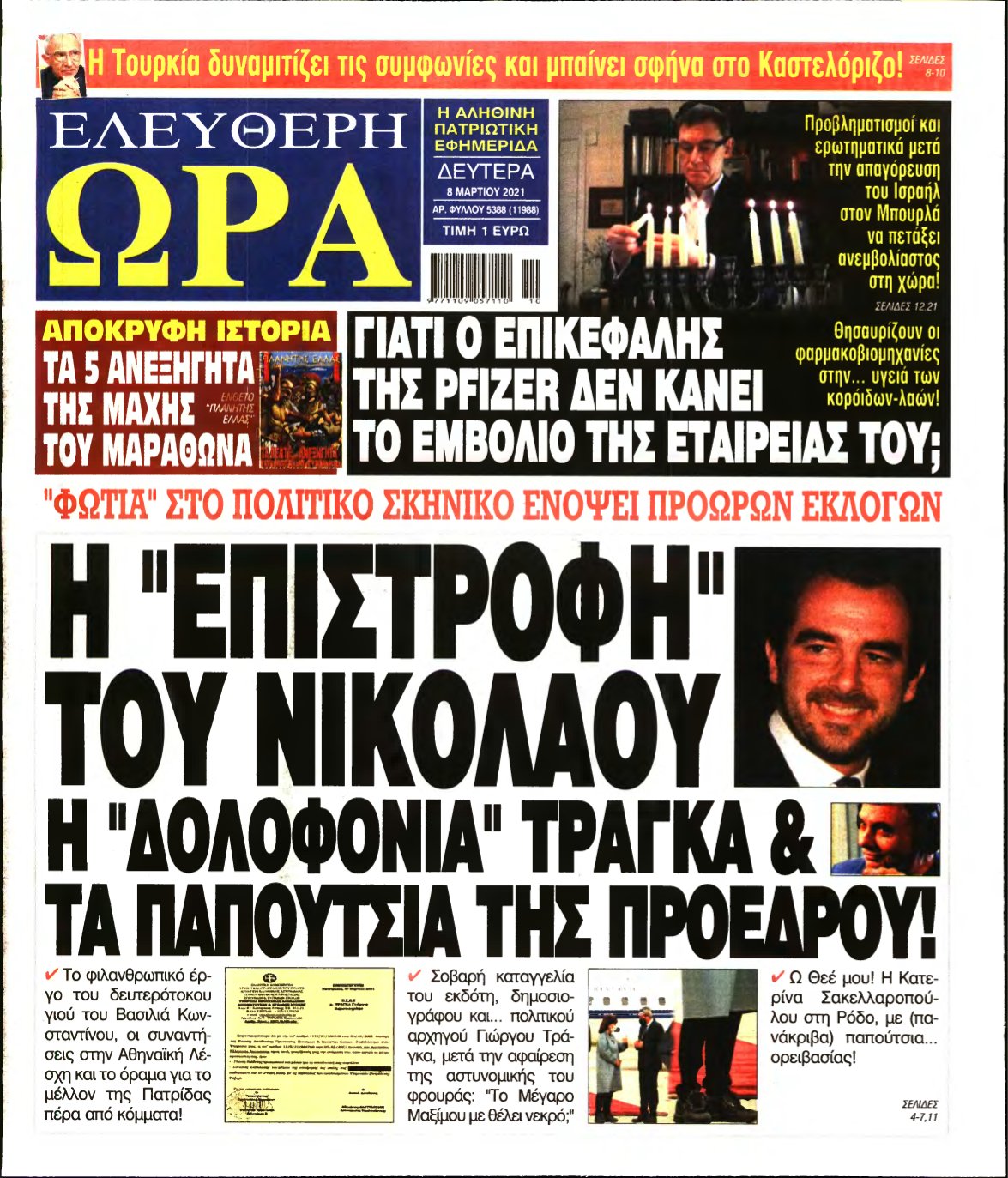 ΕΛΕΥΘΕΡΗ ΩΡΑ – 08/03/2021