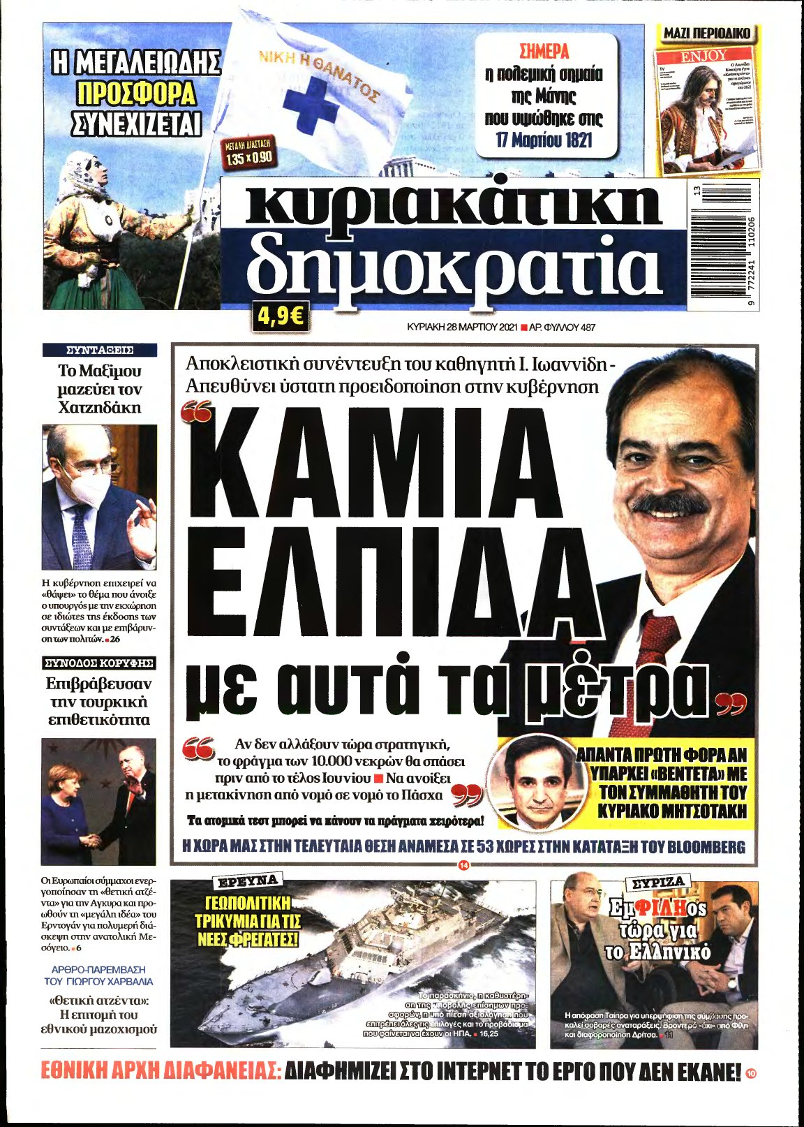 ΚΥΡΙΑΚΑΤΙΚΗ ΔΗΜΟΚΡΑΤΙΑ – 28/03/2021