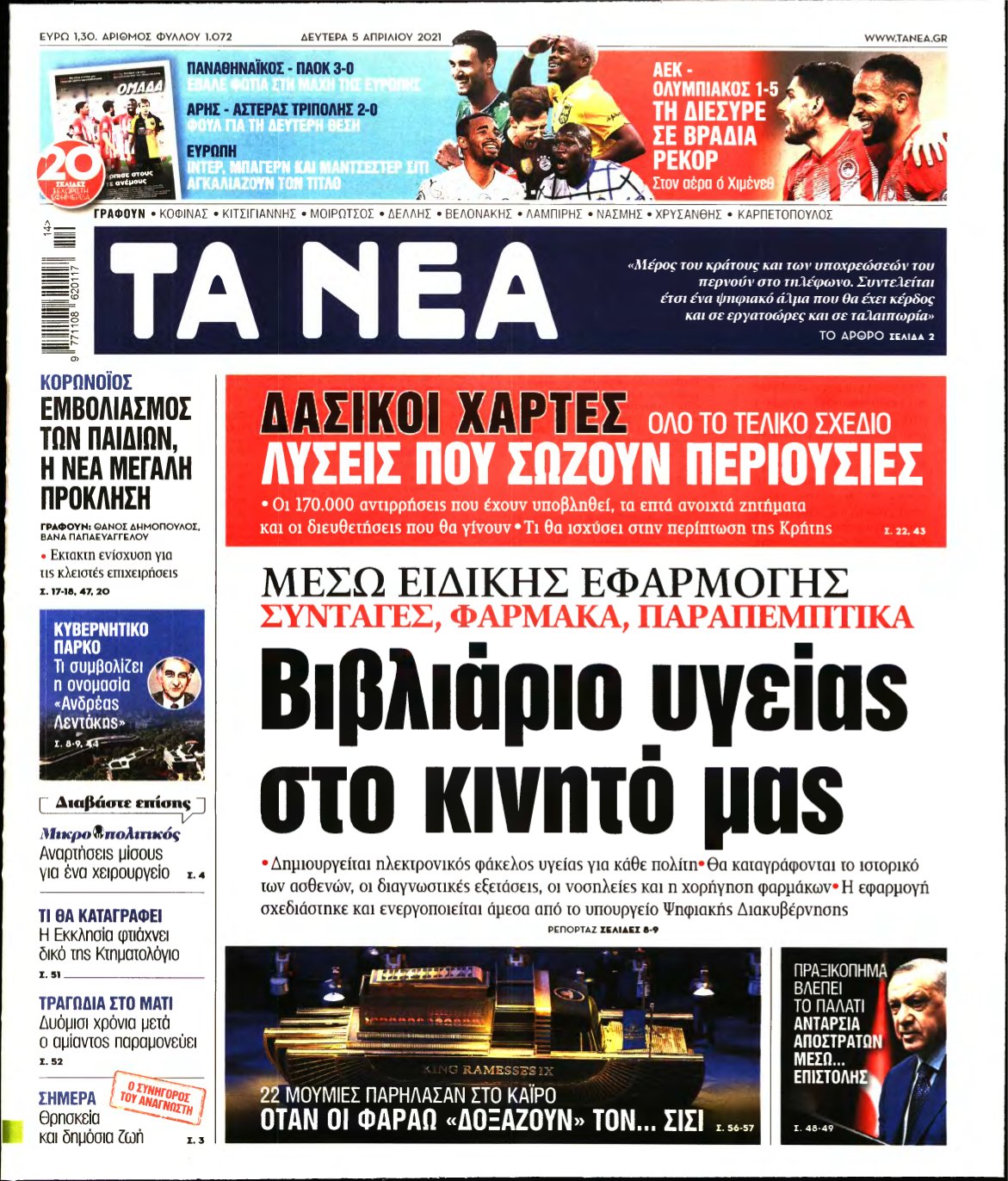 ΤΑ ΝΕΑ – 05/04/2021