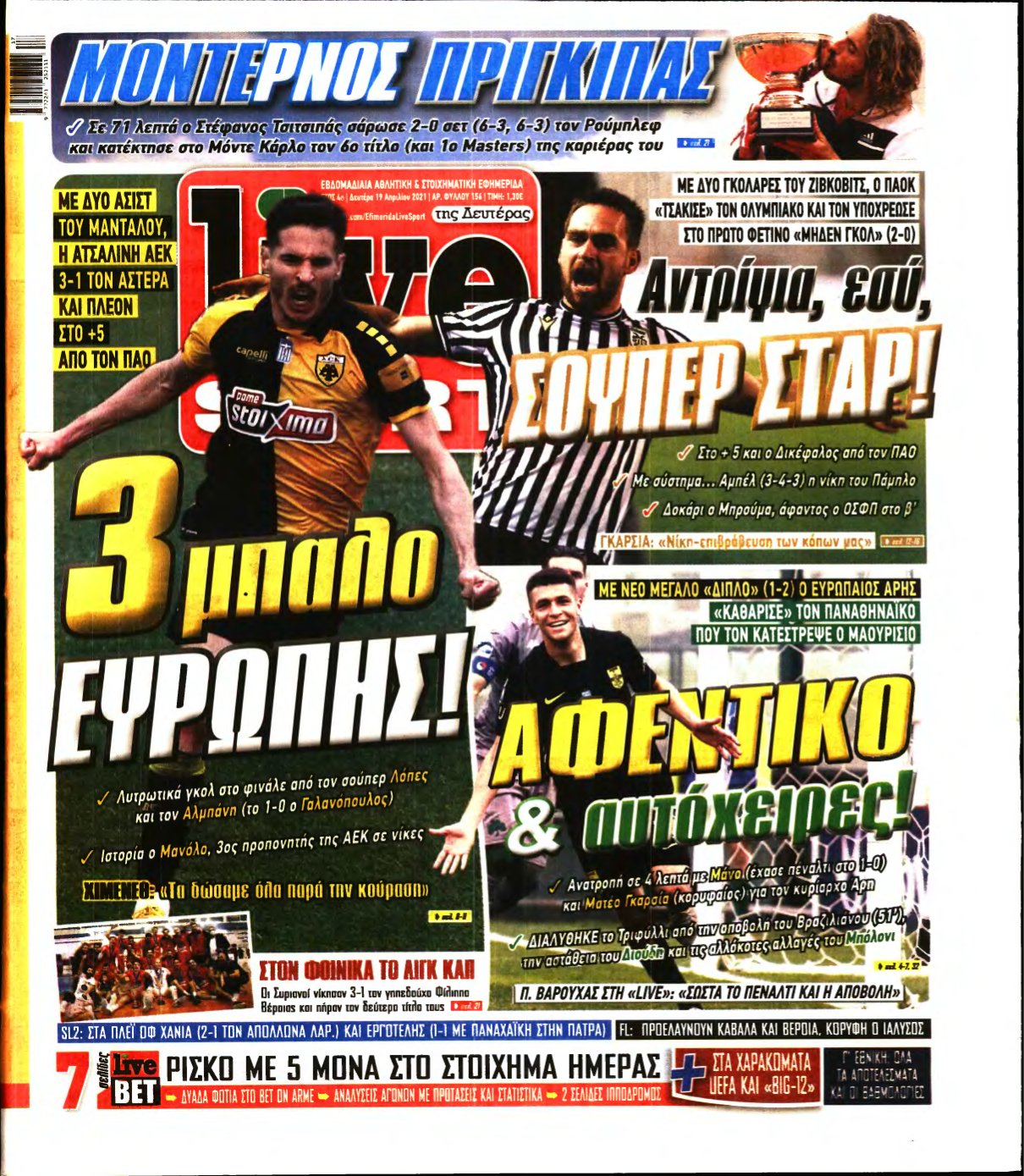 LIVE SPORT – 19/04/2021