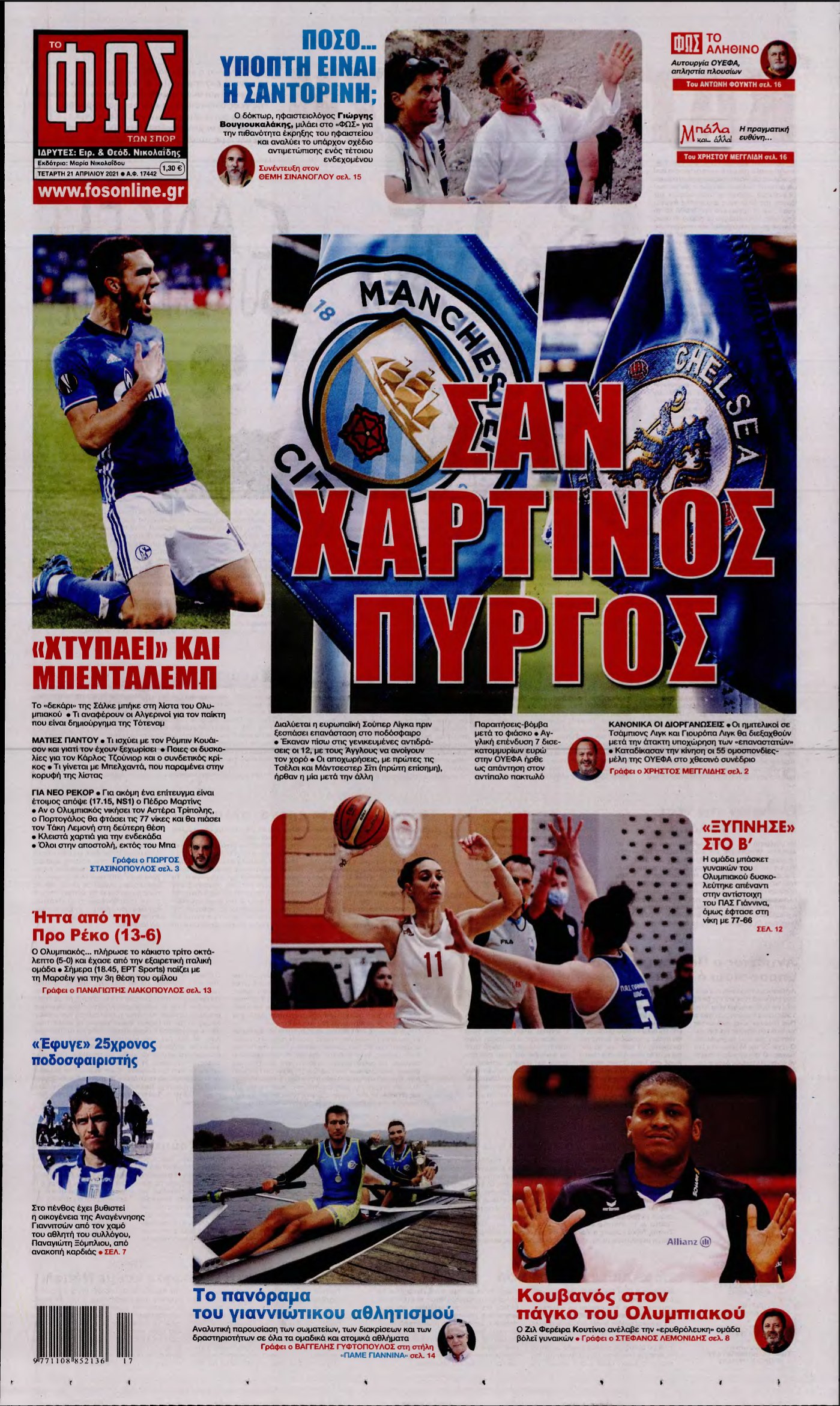 ΦΩΣ ΤΩΝ ΣΠΟΡ – 21/04/2021