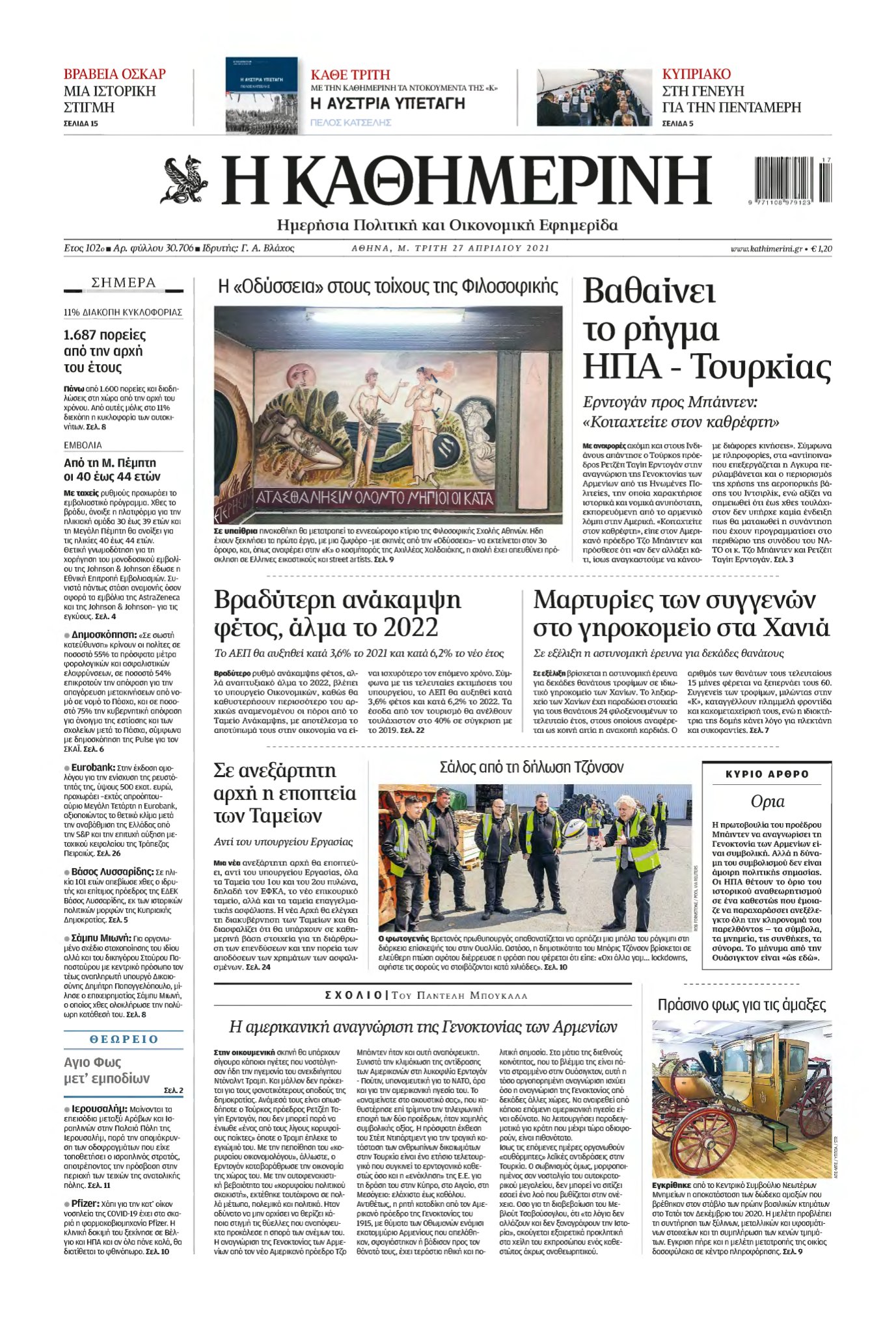 ΚΑΘΗΜΕΡΙΝΗ – 27/04/2021