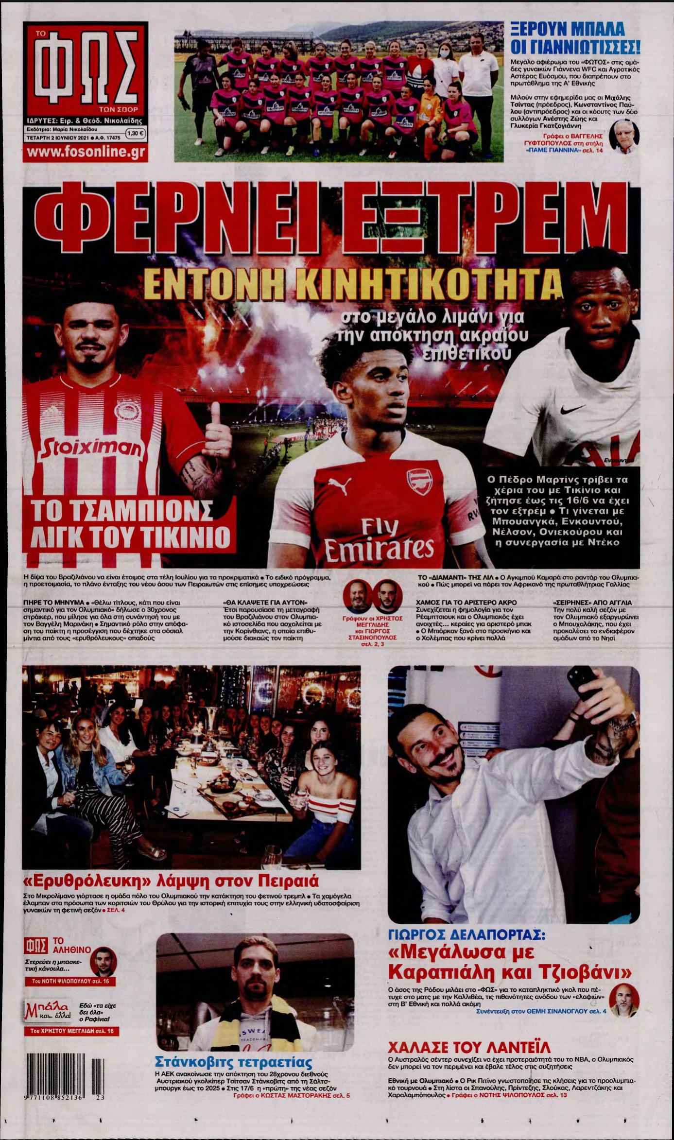 ΦΩΣ ΤΩΝ ΣΠΟΡ – 02/06/2021