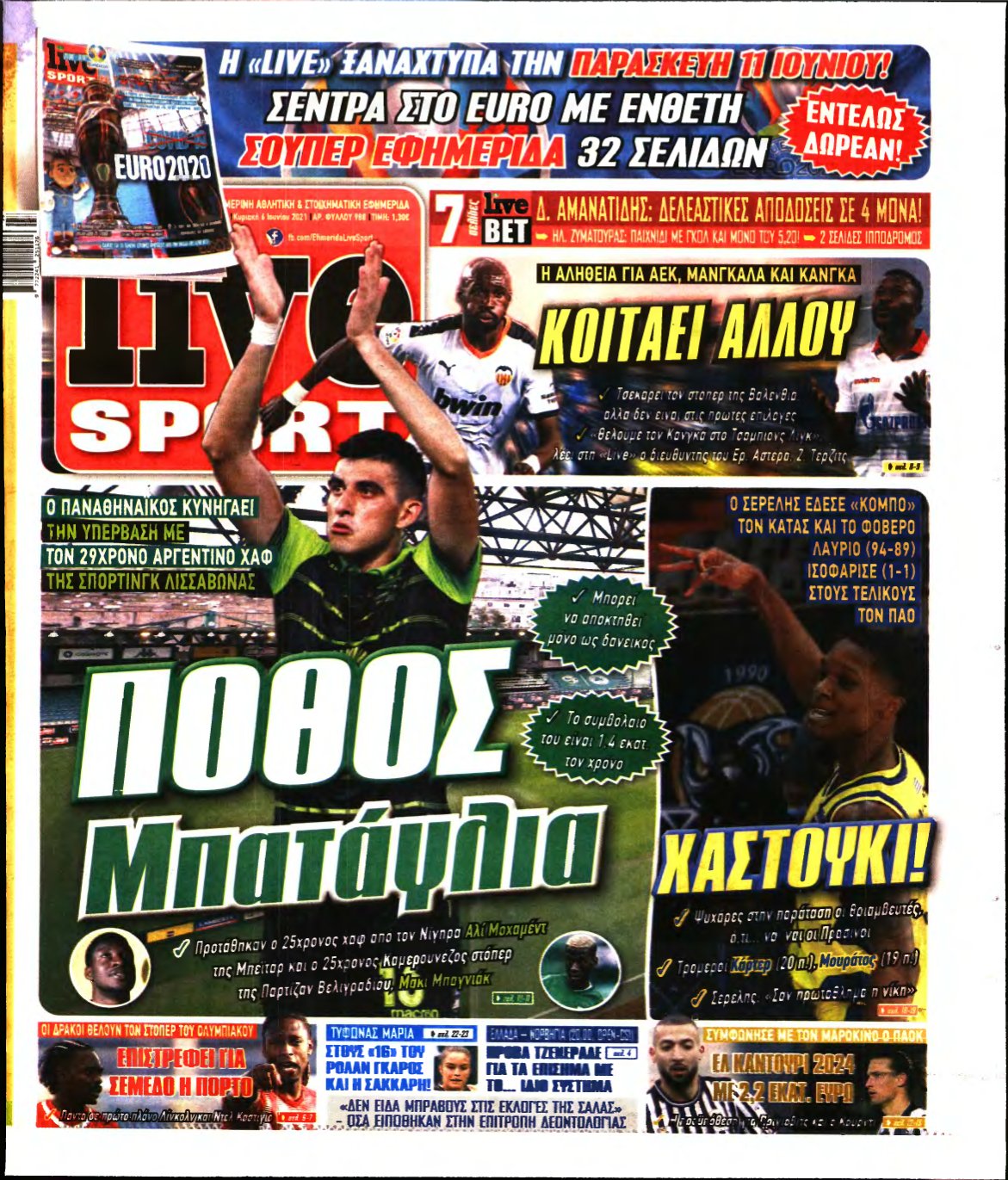 LIVE SPORT ΚΥΡΙΑΚΗΣ – 06/06/2021