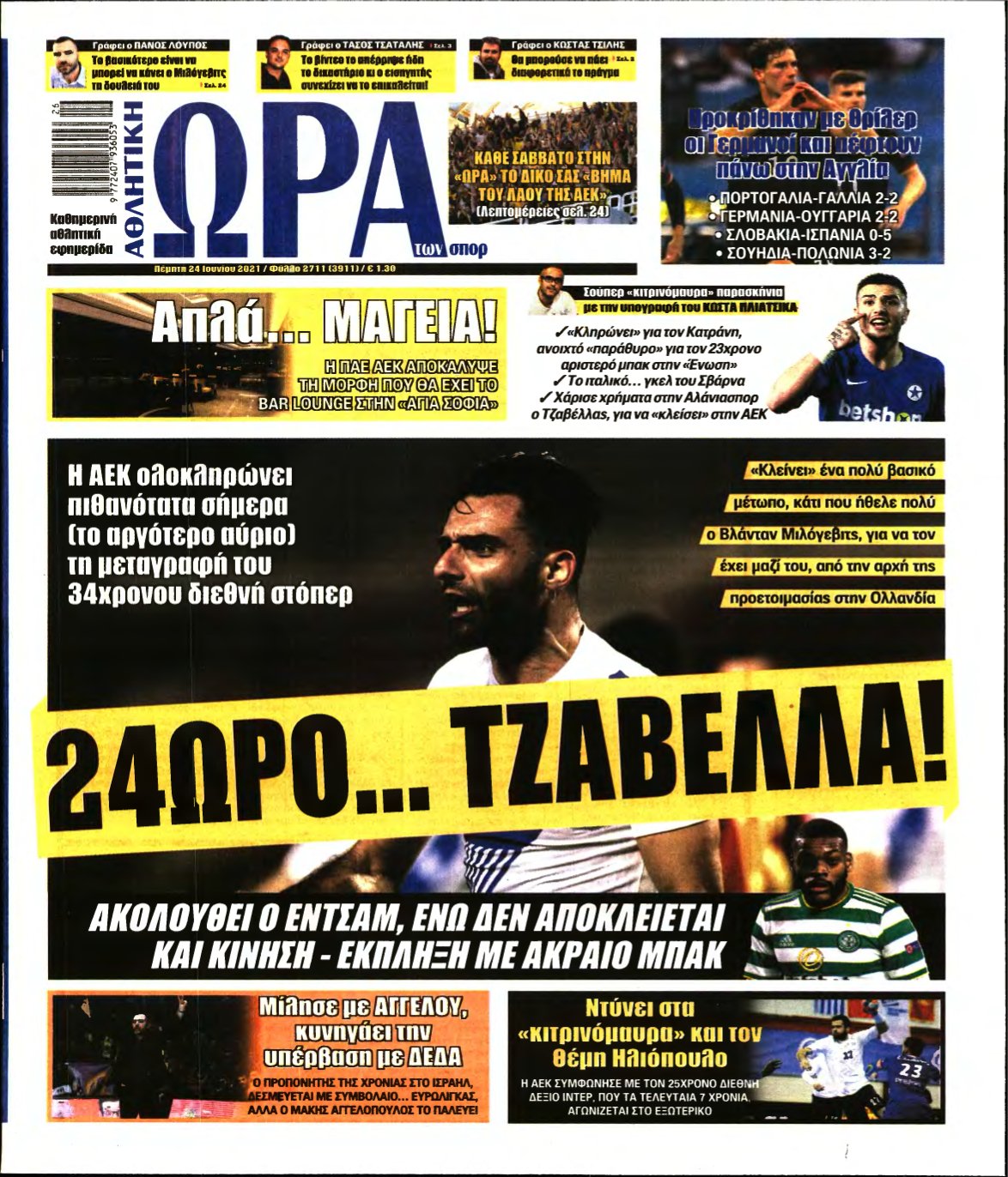 ΩΡΑ ΤΩΝ ΣΠΟΡ – 24/06/2021
