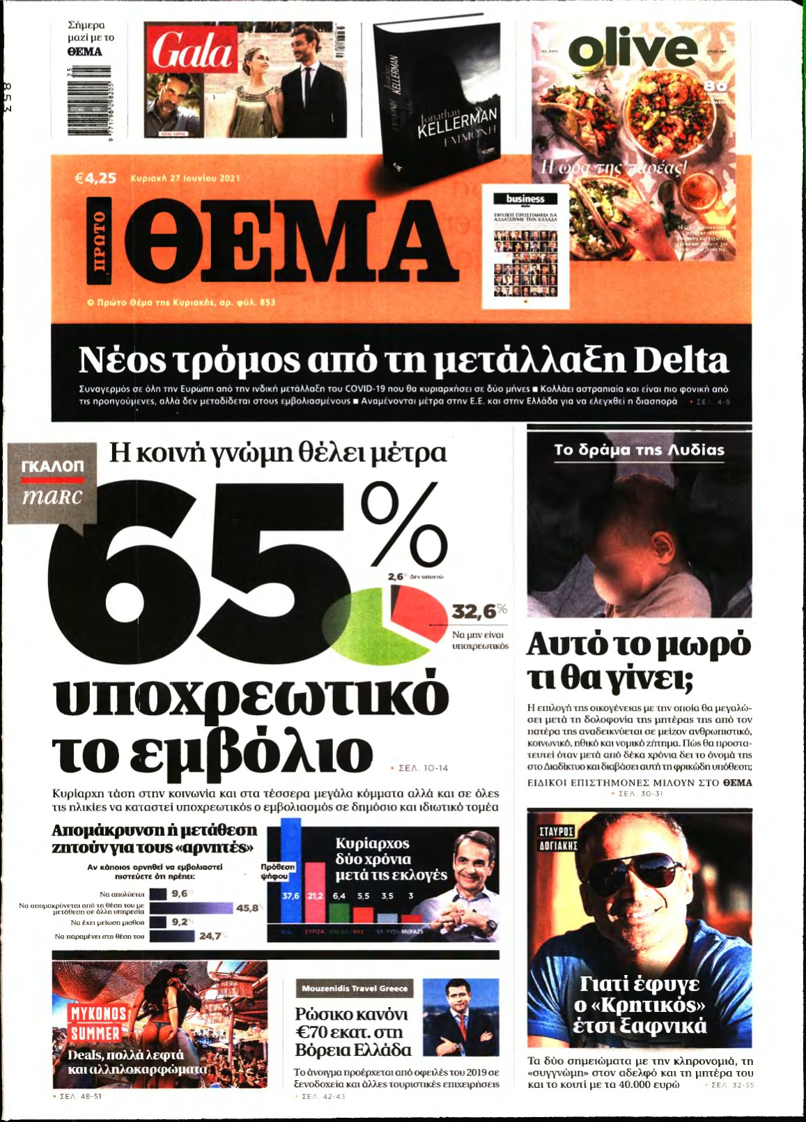 ΠΡΩΤΟ ΘΕΜΑ – 27/06/2021