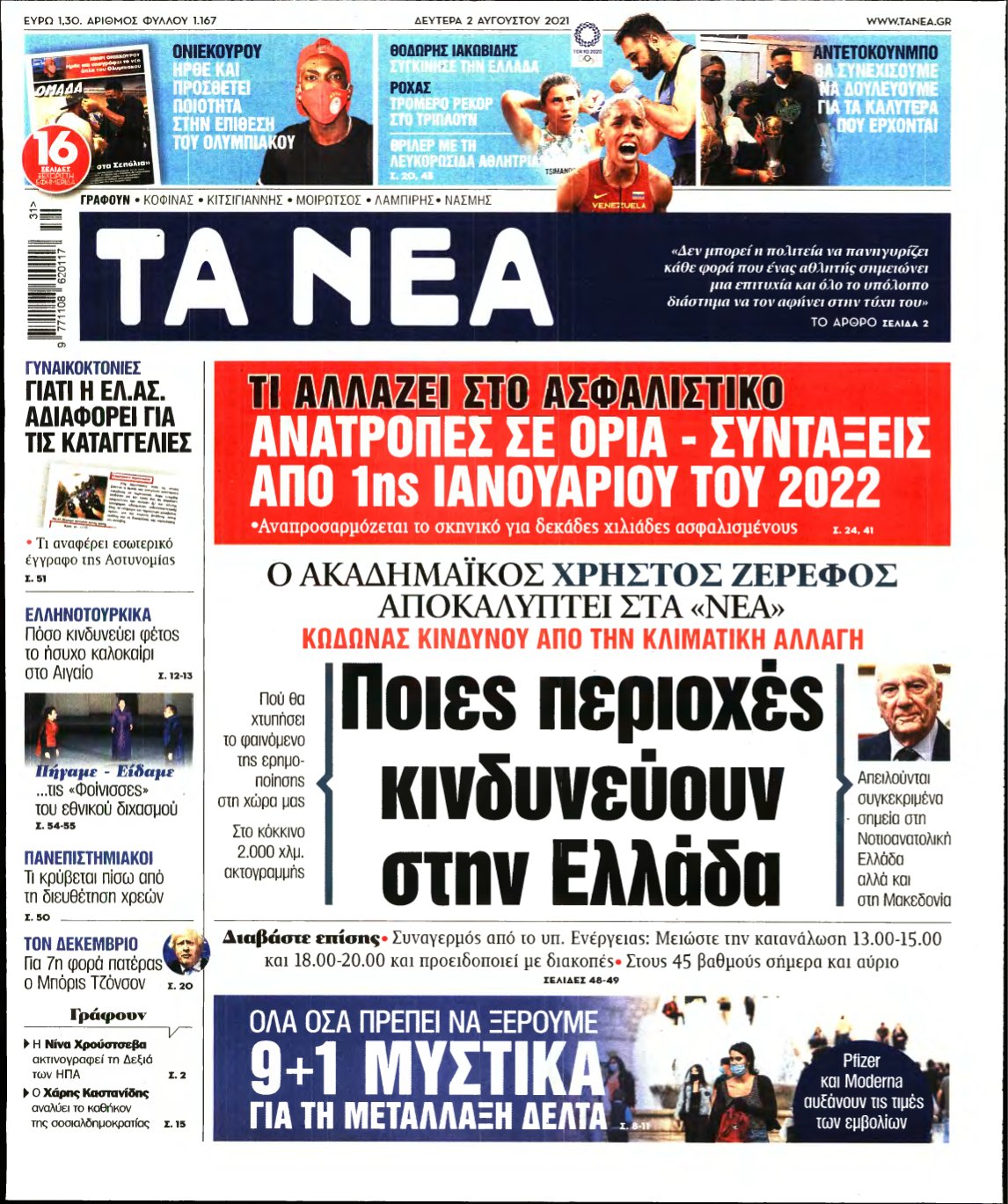 ΤΑ ΝΕΑ – 02/08/2021