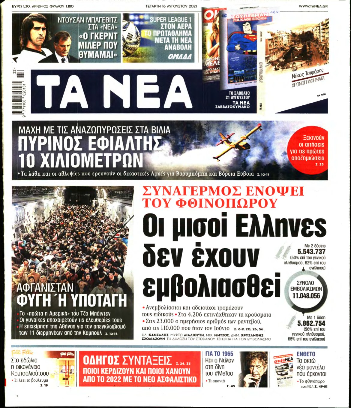 ΤΑ ΝΕΑ – 18/08/2021