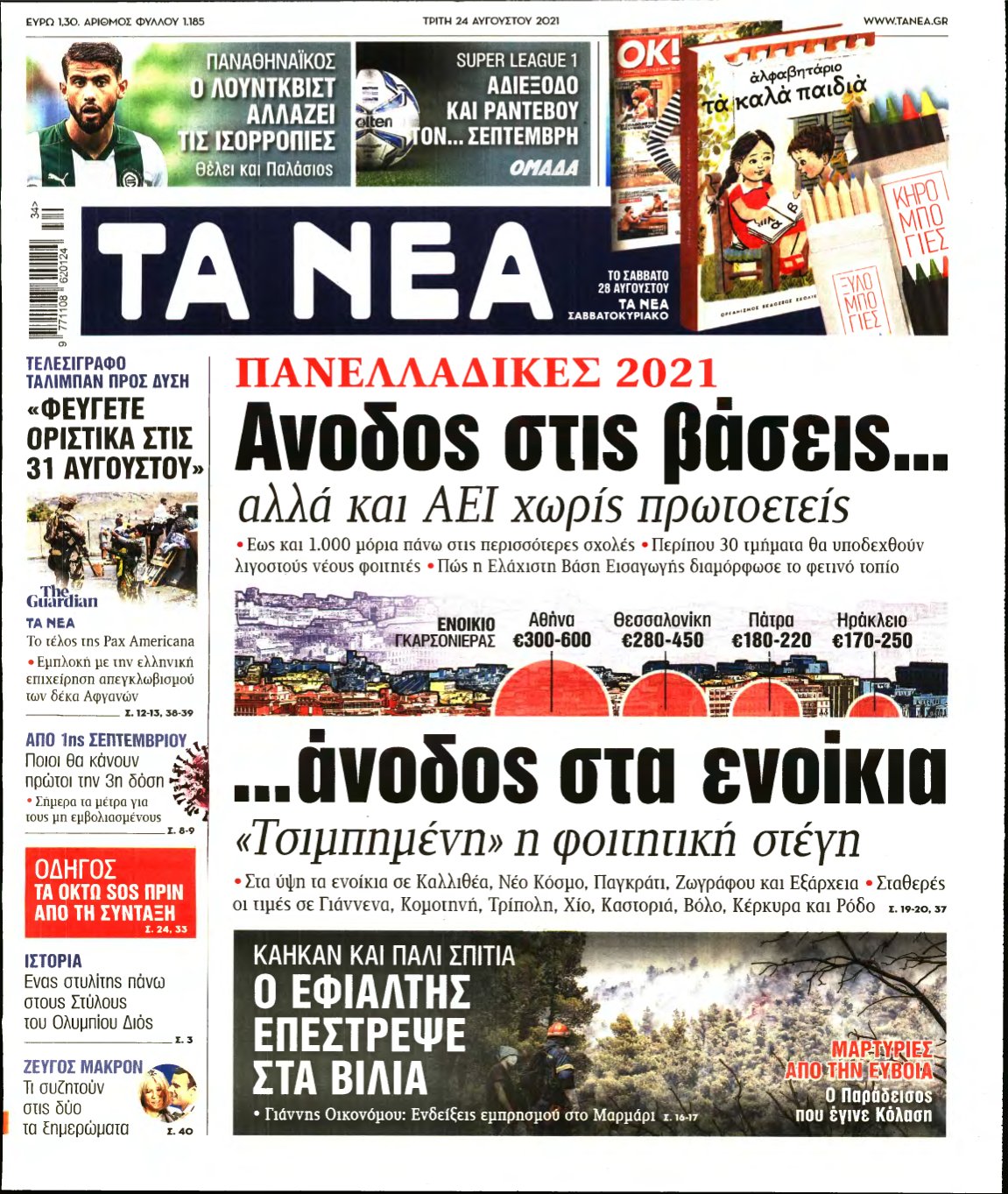 ΤΑ ΝΕΑ – 24/08/2021