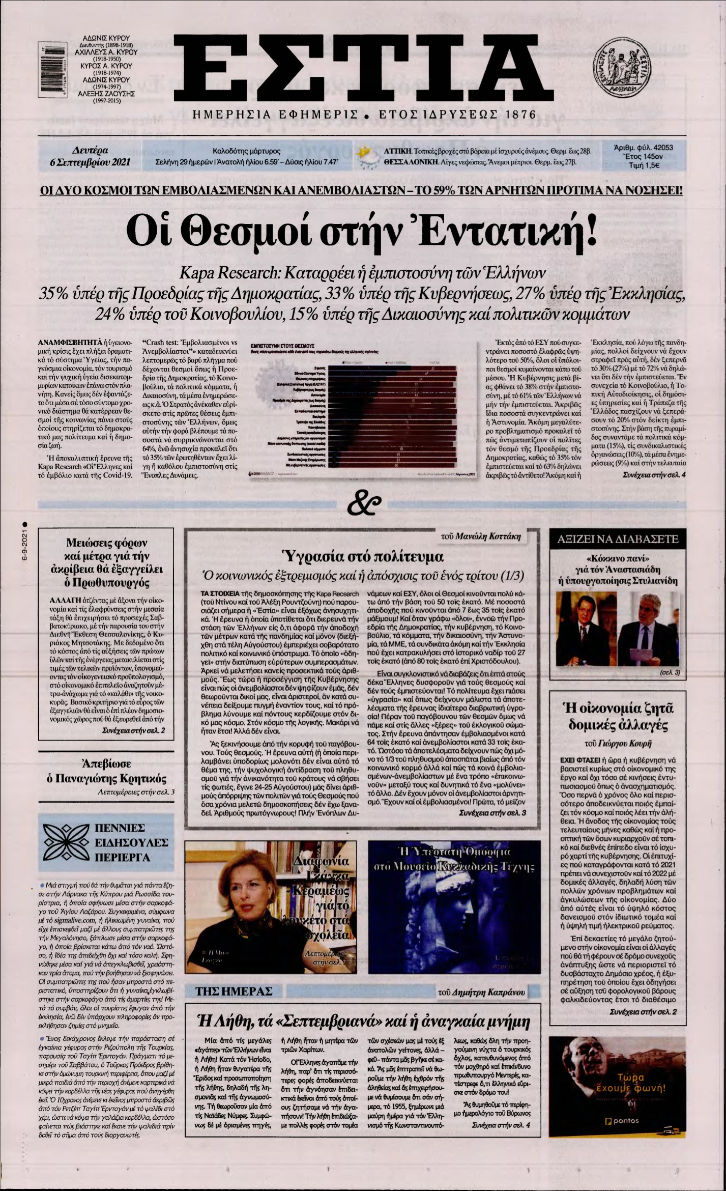 ΕΣΤΙΑ – 06/09/2021
