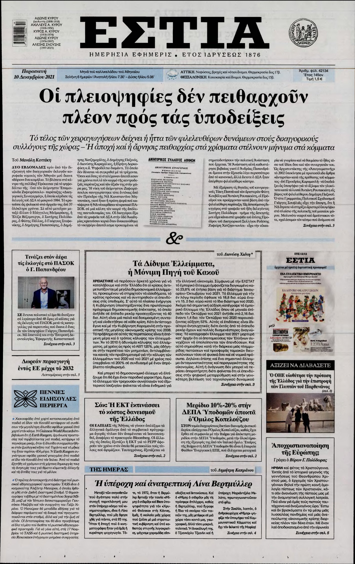 ΕΣΤΙΑ – 10/12/2021