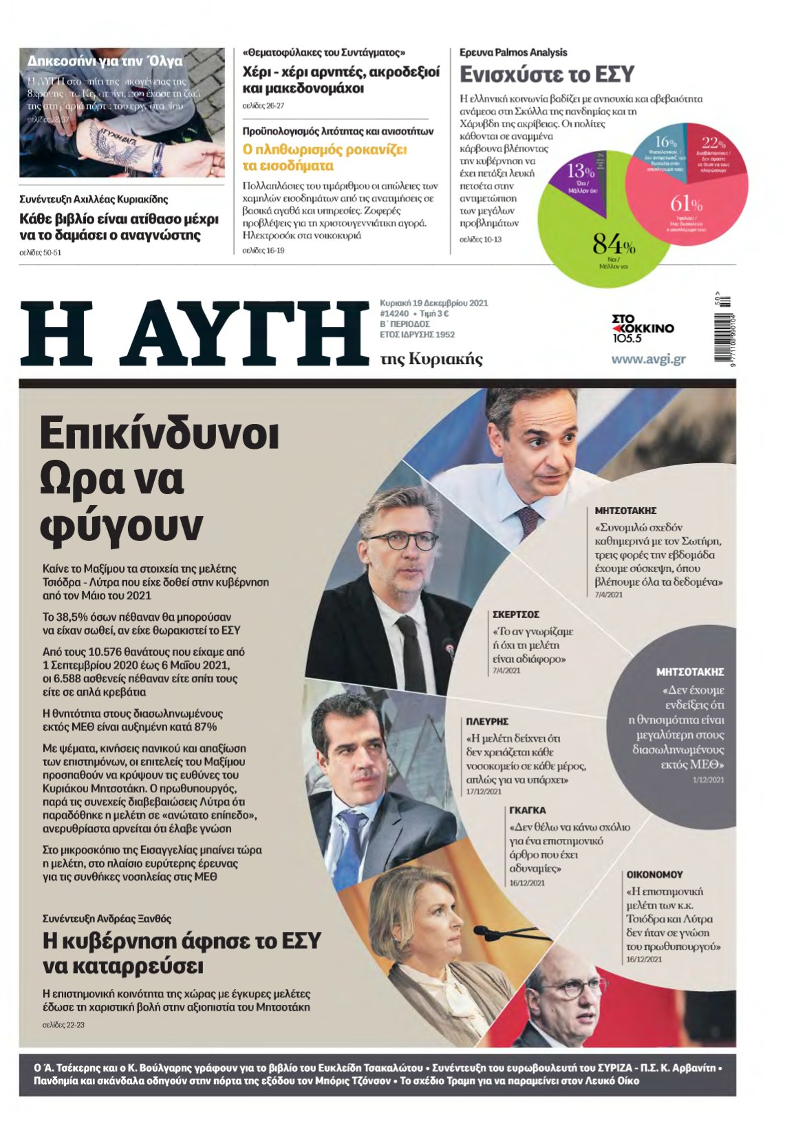 ΑΥΓΗ ΤΗΣ ΚΥΡΙΑΚΗΣ – 19/12/2021