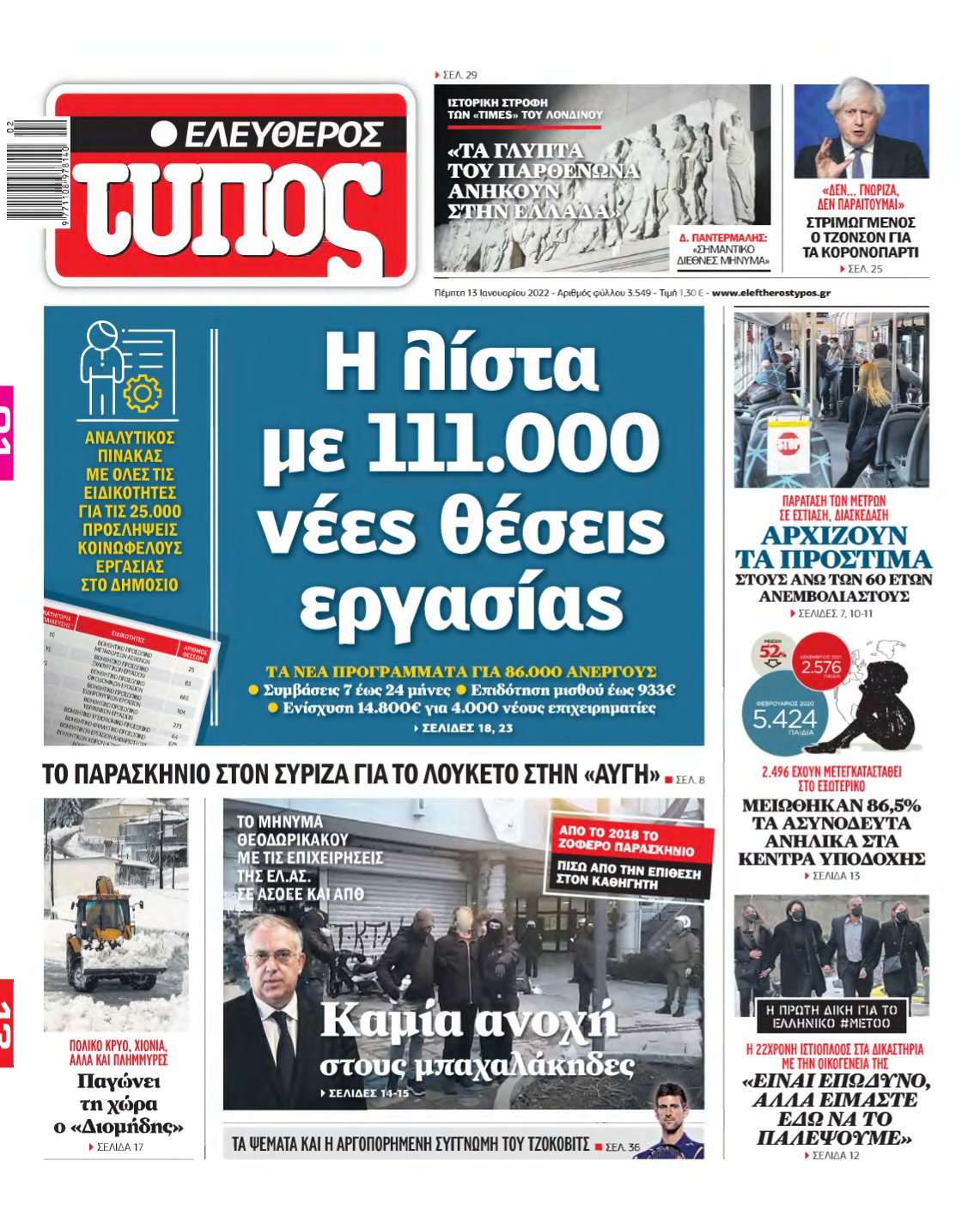 ΕΛΕΥΘΕΡΟΣ ΤΥΠΟΣ – 13/01/2022