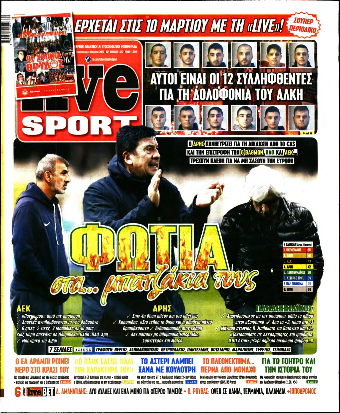 LIVE SPORT – 04/03/2022