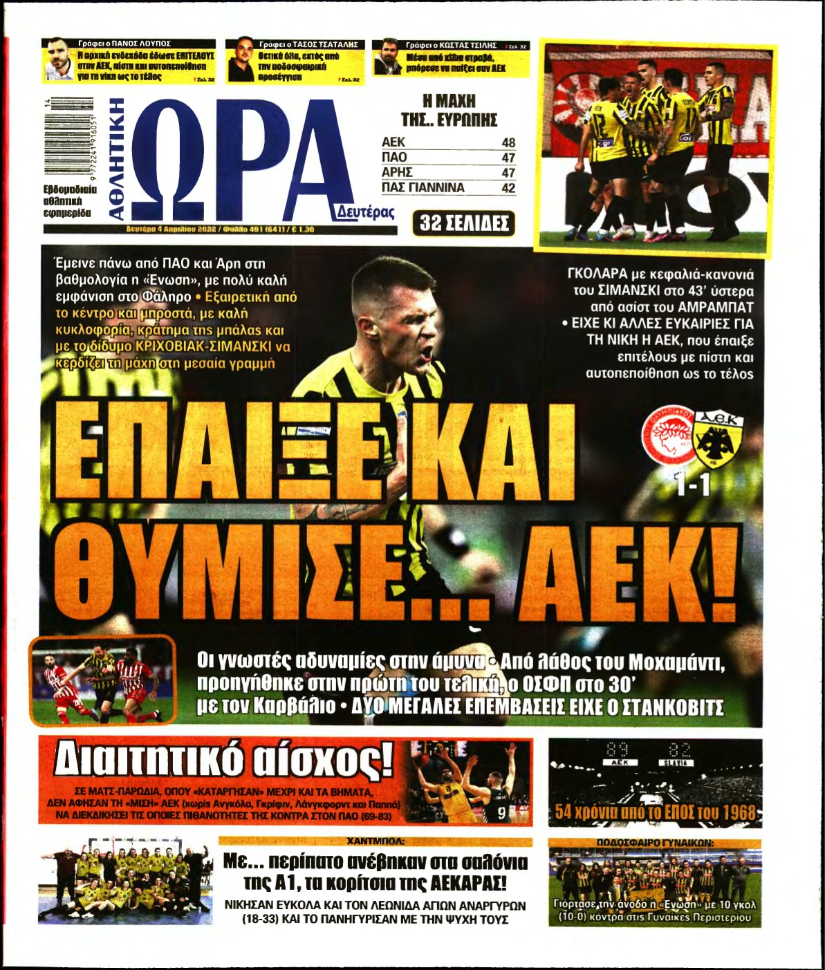 ΩΡΑ ΤΩΝ ΣΠΟΡ – 04/04/2022