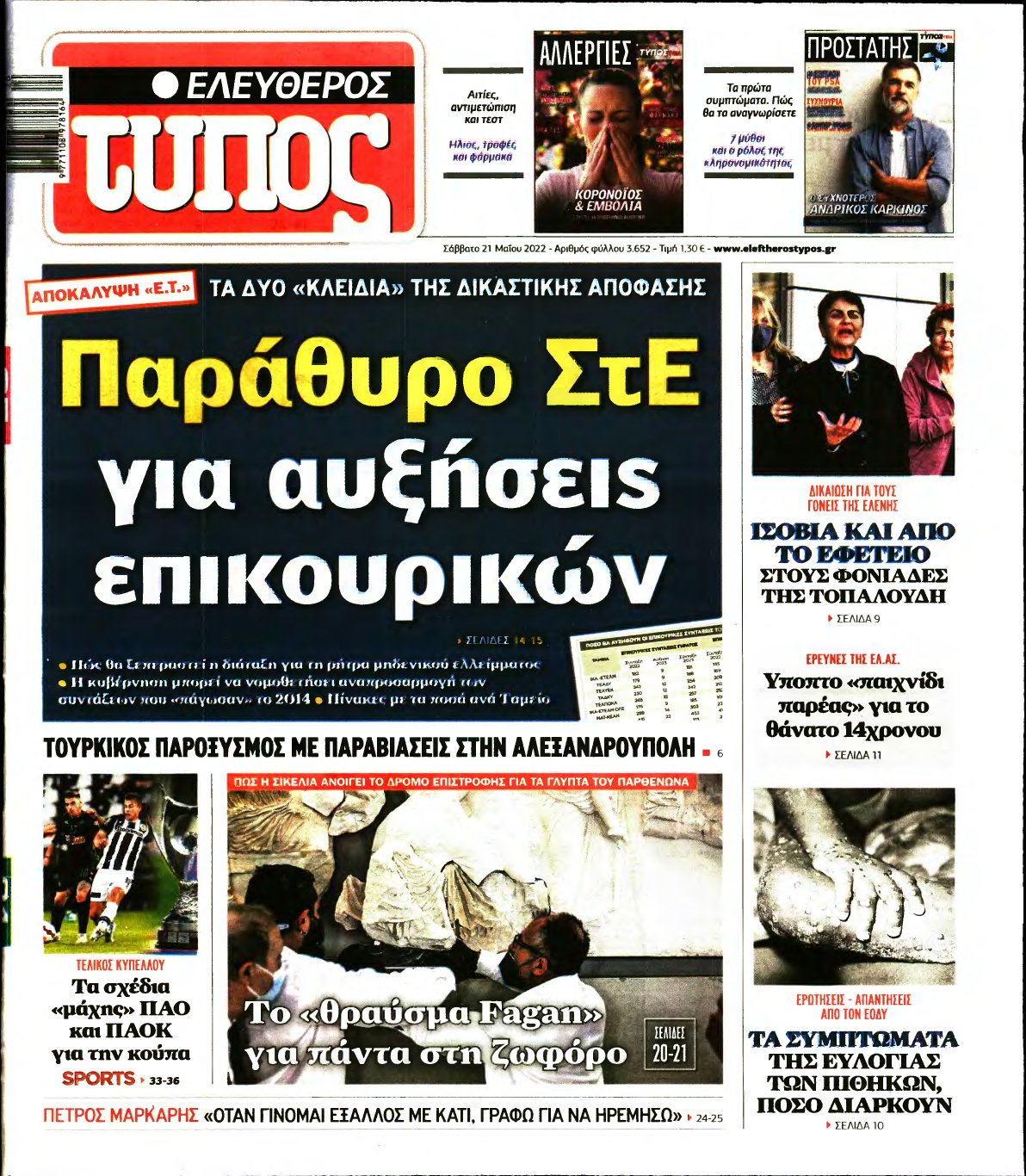 ΕΛΕΥΘΕΡΟΣ ΤΥΠΟΣ – 21/05/2022