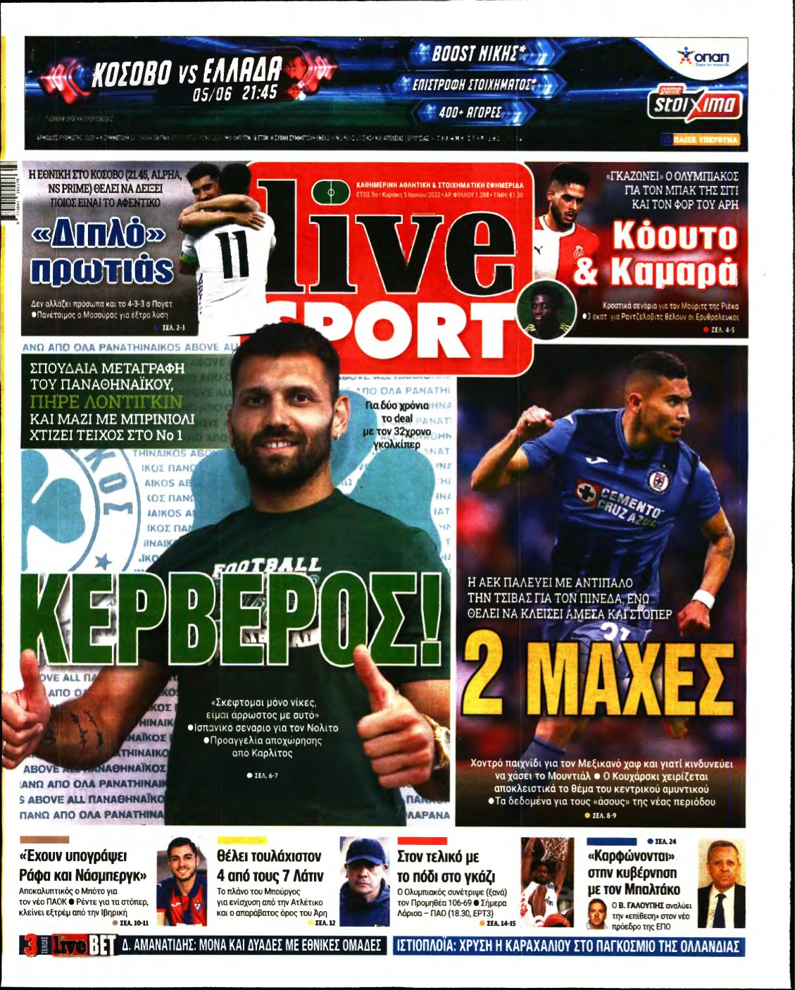 LIVE SPORT ΚΥΡΙΑΚΗΣ – 05/06/2022