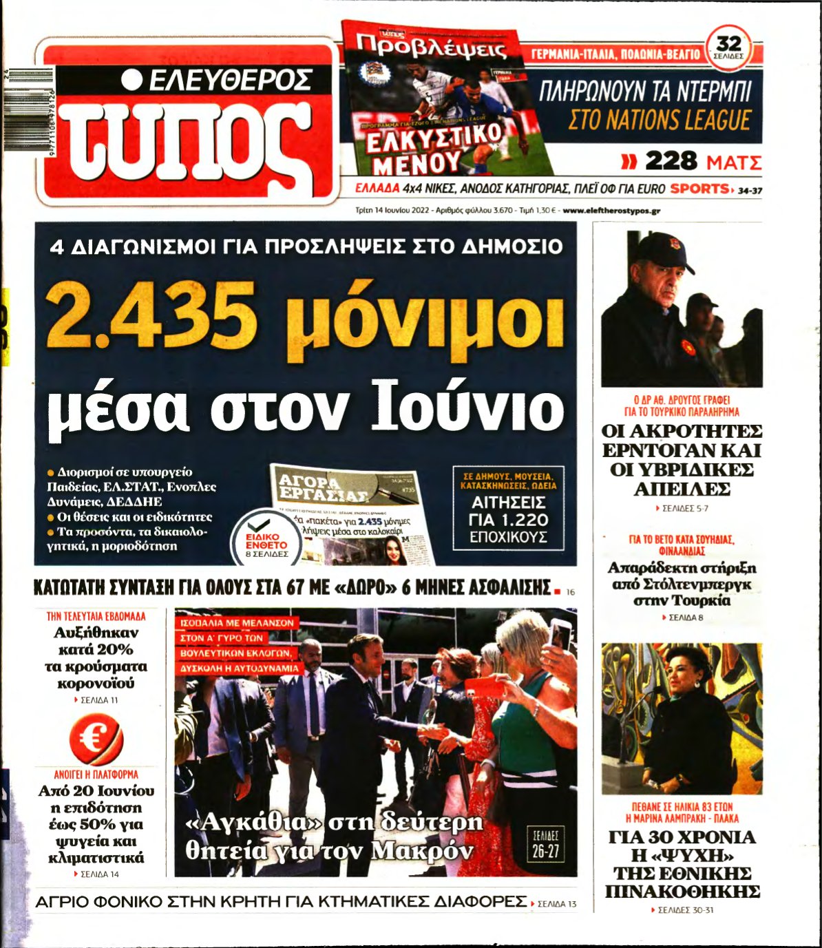 ΕΛΕΥΘΕΡΟΣ ΤΥΠΟΣ – 14/06/2022