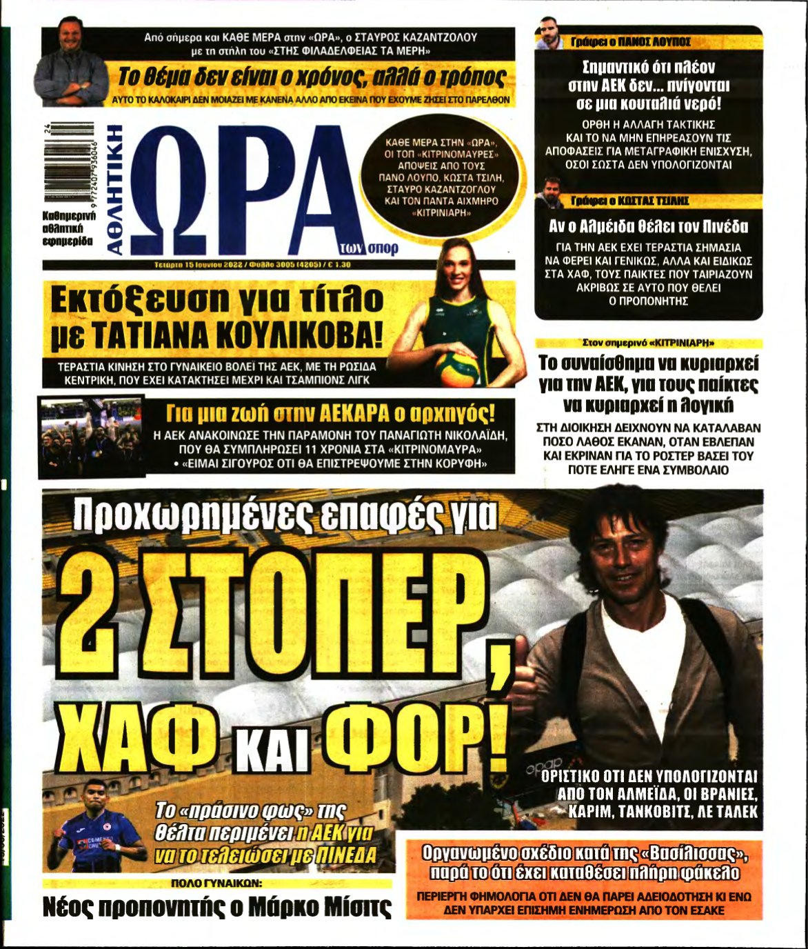 ΩΡΑ ΤΩΝ ΣΠΟΡ – 15/06/2022