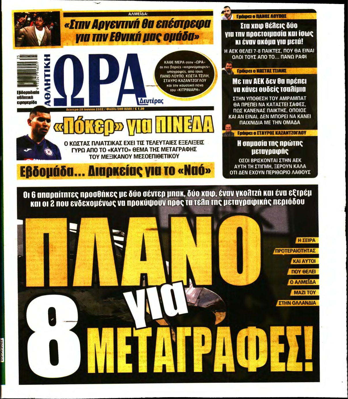 ΩΡΑ ΤΩΝ ΣΠΟΡ – 20/06/2022